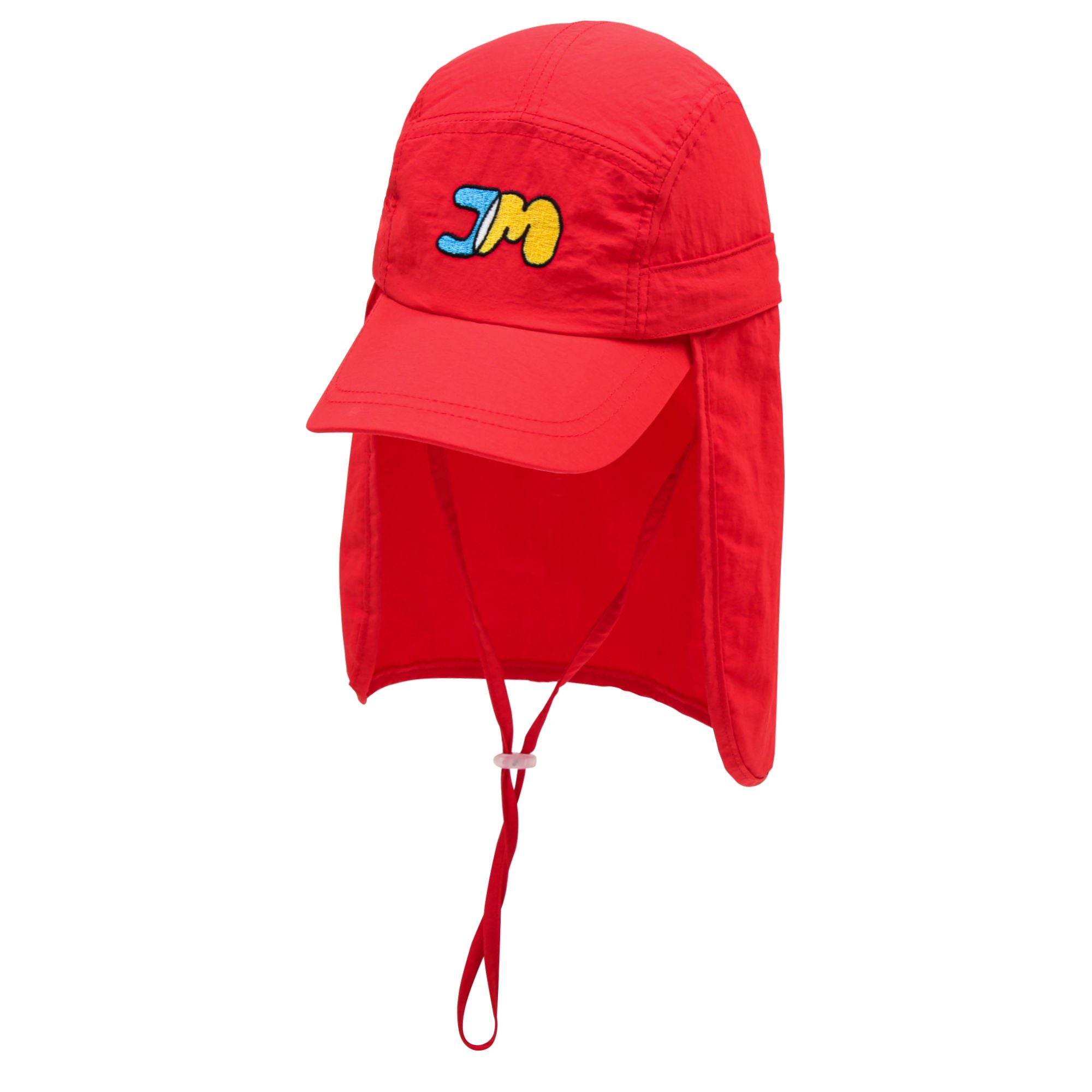 Boys & Girls Red Embroidery Sun Shield Cap