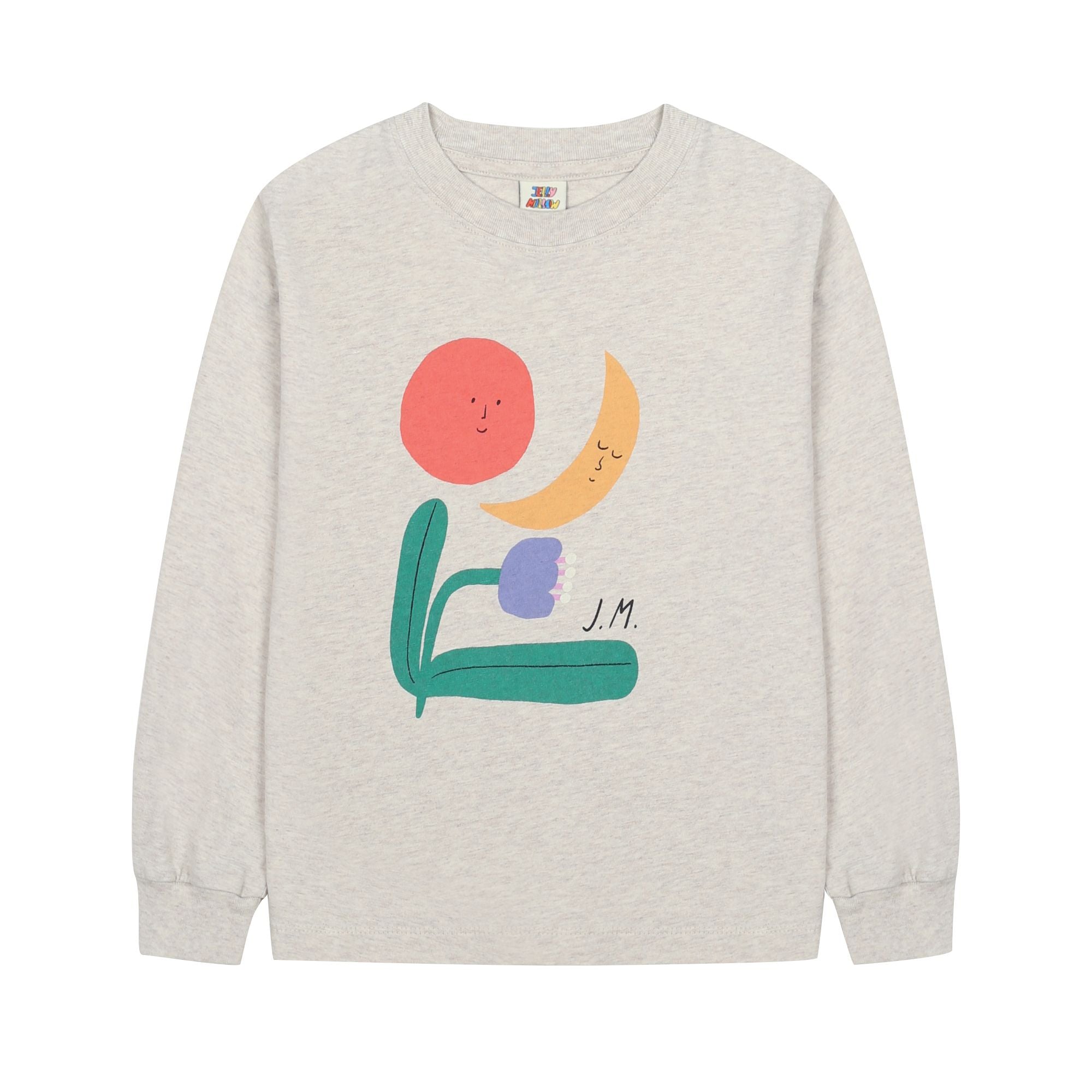 Boys & Girls Oatmeal Printed Cotton T-Shirt