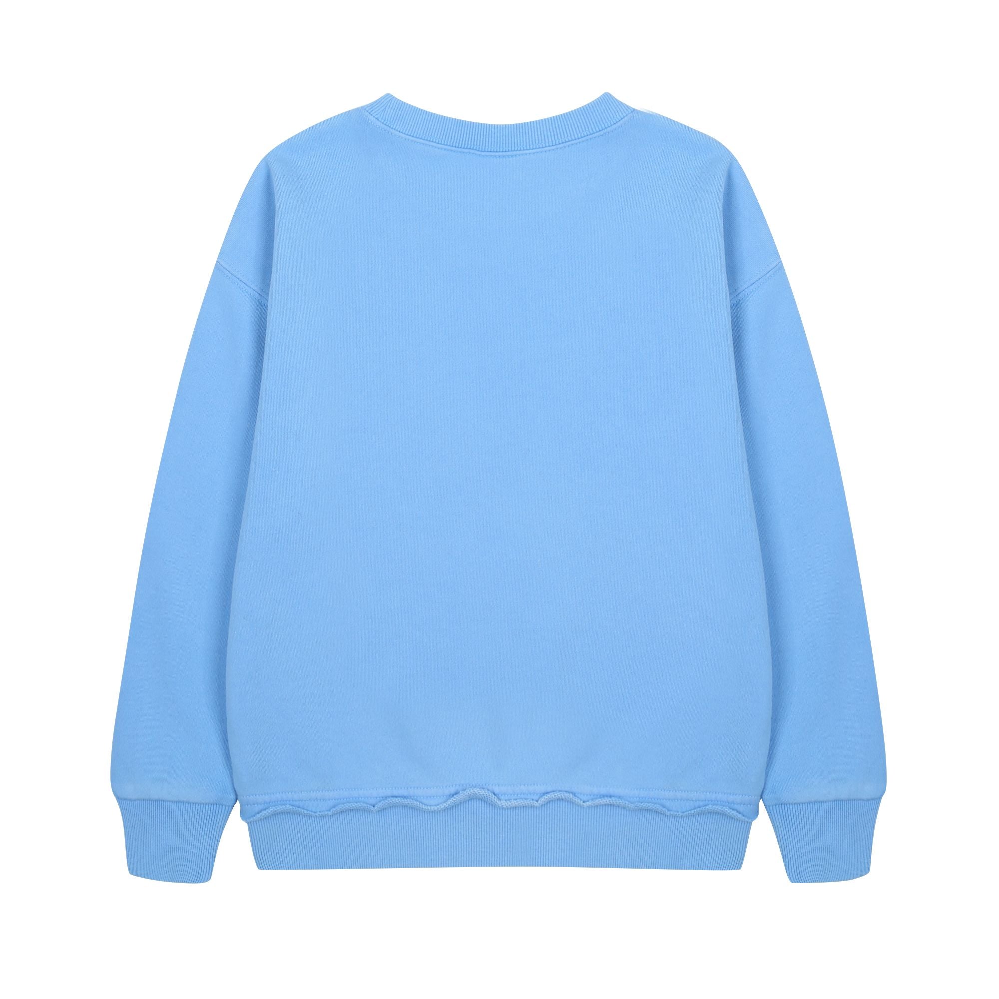 Boys & Girls Light Blue Lightning Printed Cotton Sweatshirt