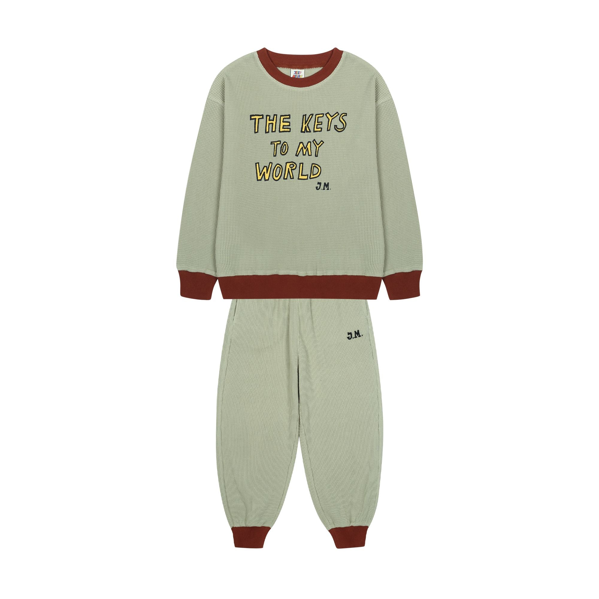 Boys & Girls Light Green Logo Cotton Set