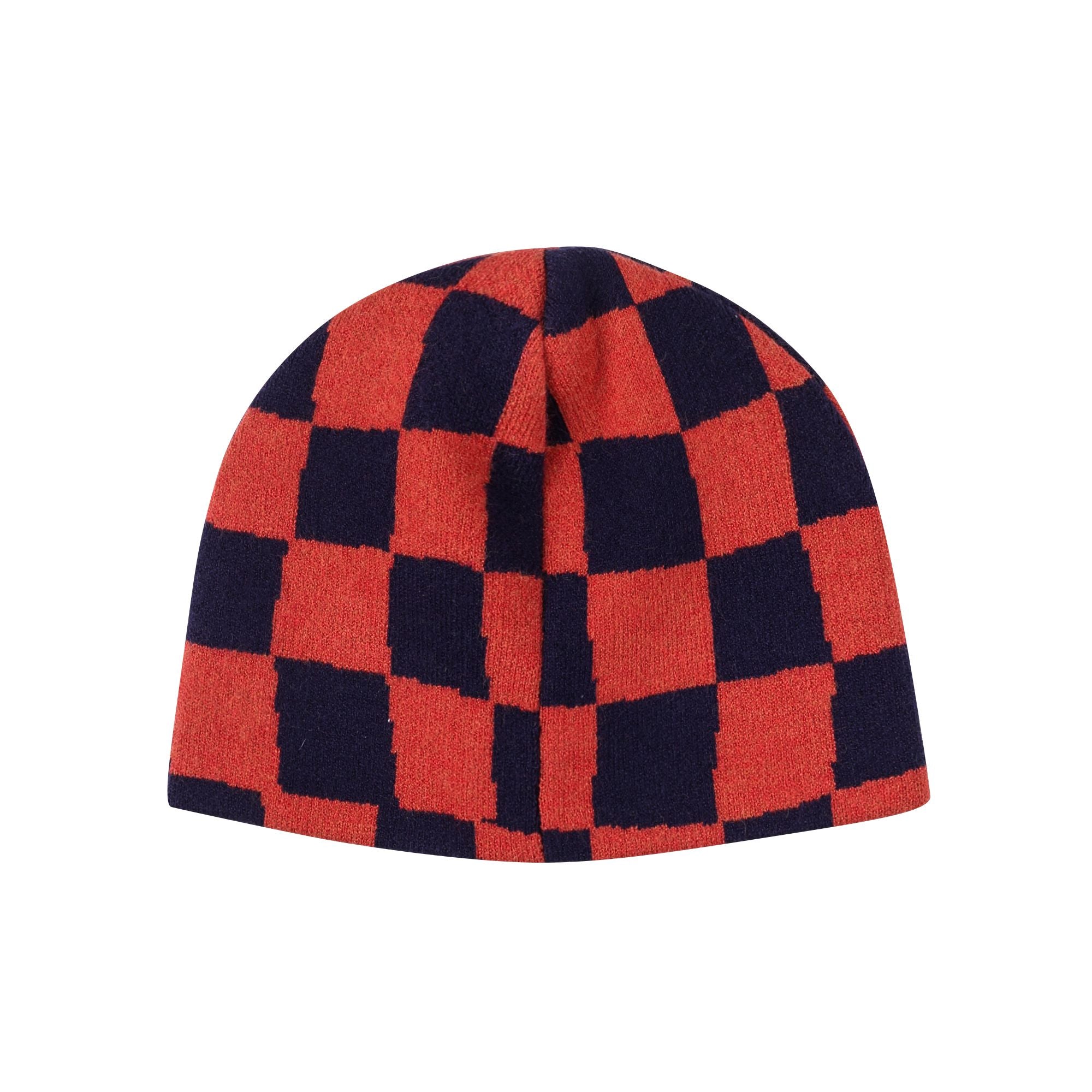 Boys & Girls Red Check Knit Hat