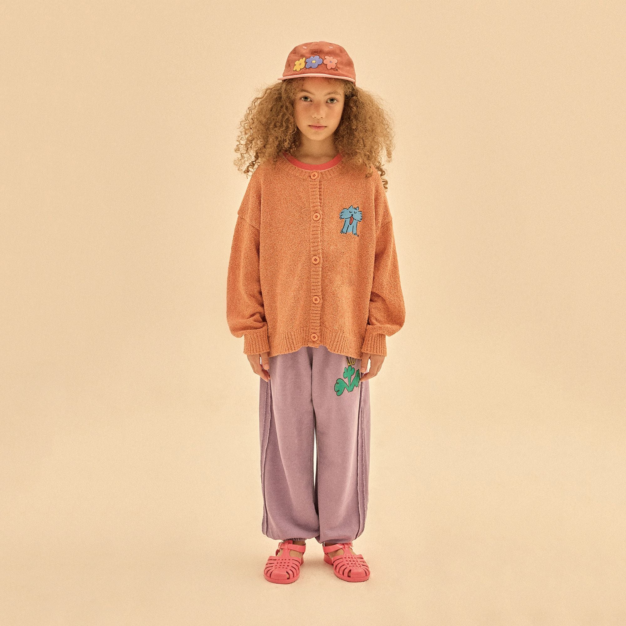 Boys & Girls Orange Knit Cardigan