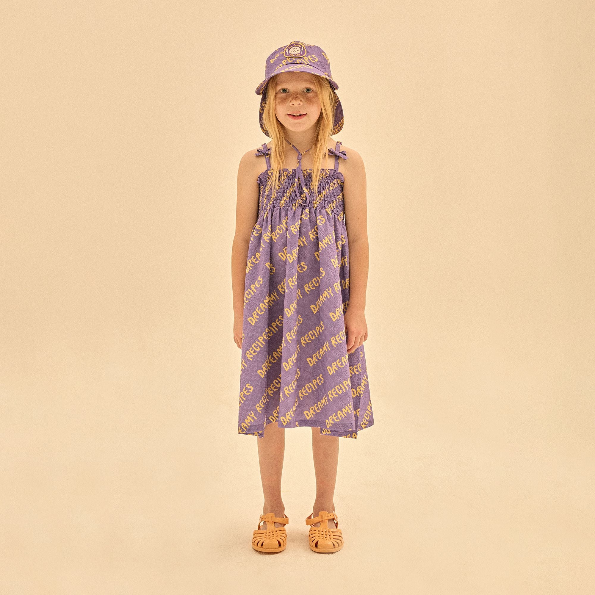 Girls Purple Logo Strap Dress