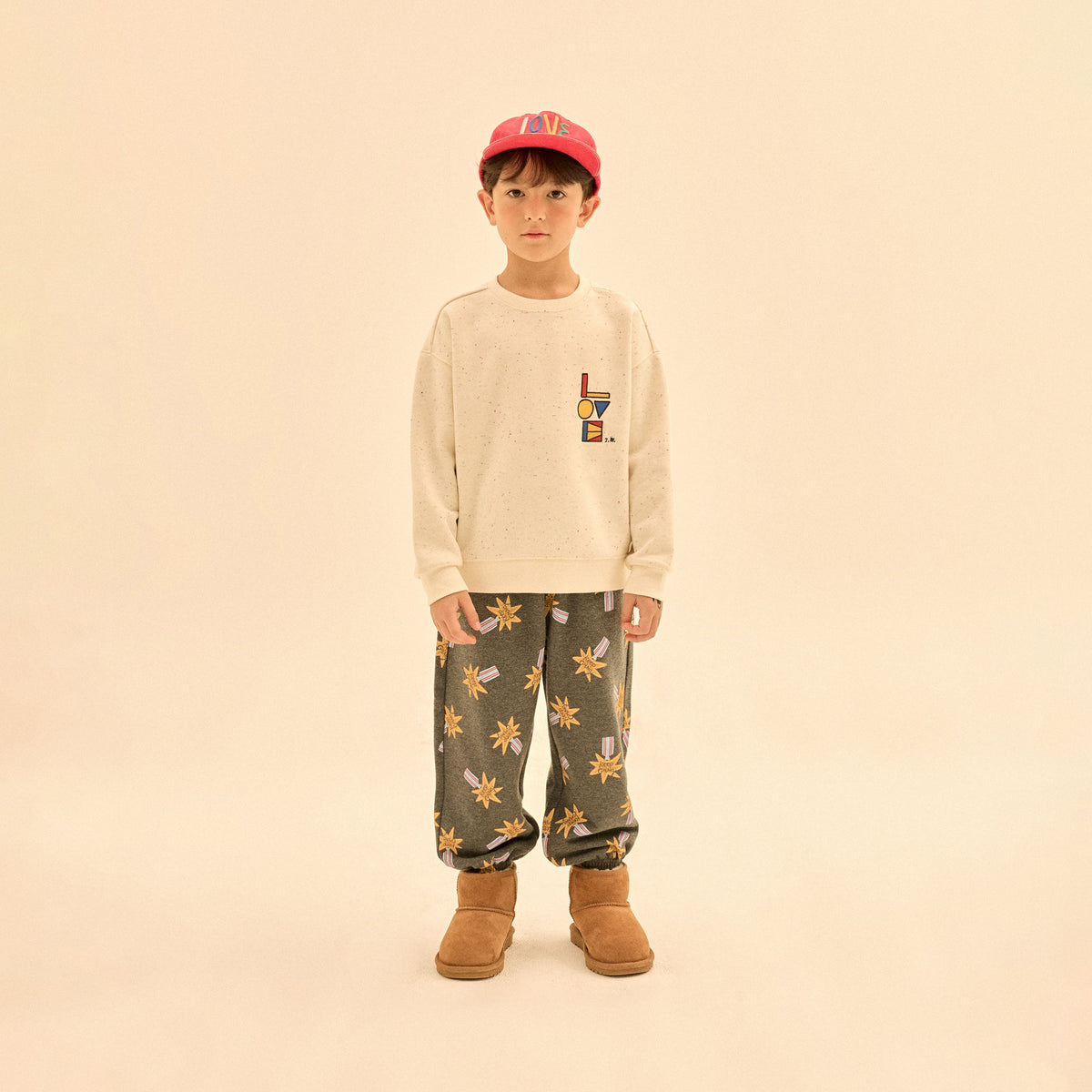 Boys & Girls Ivory Cotton Sweatshirt