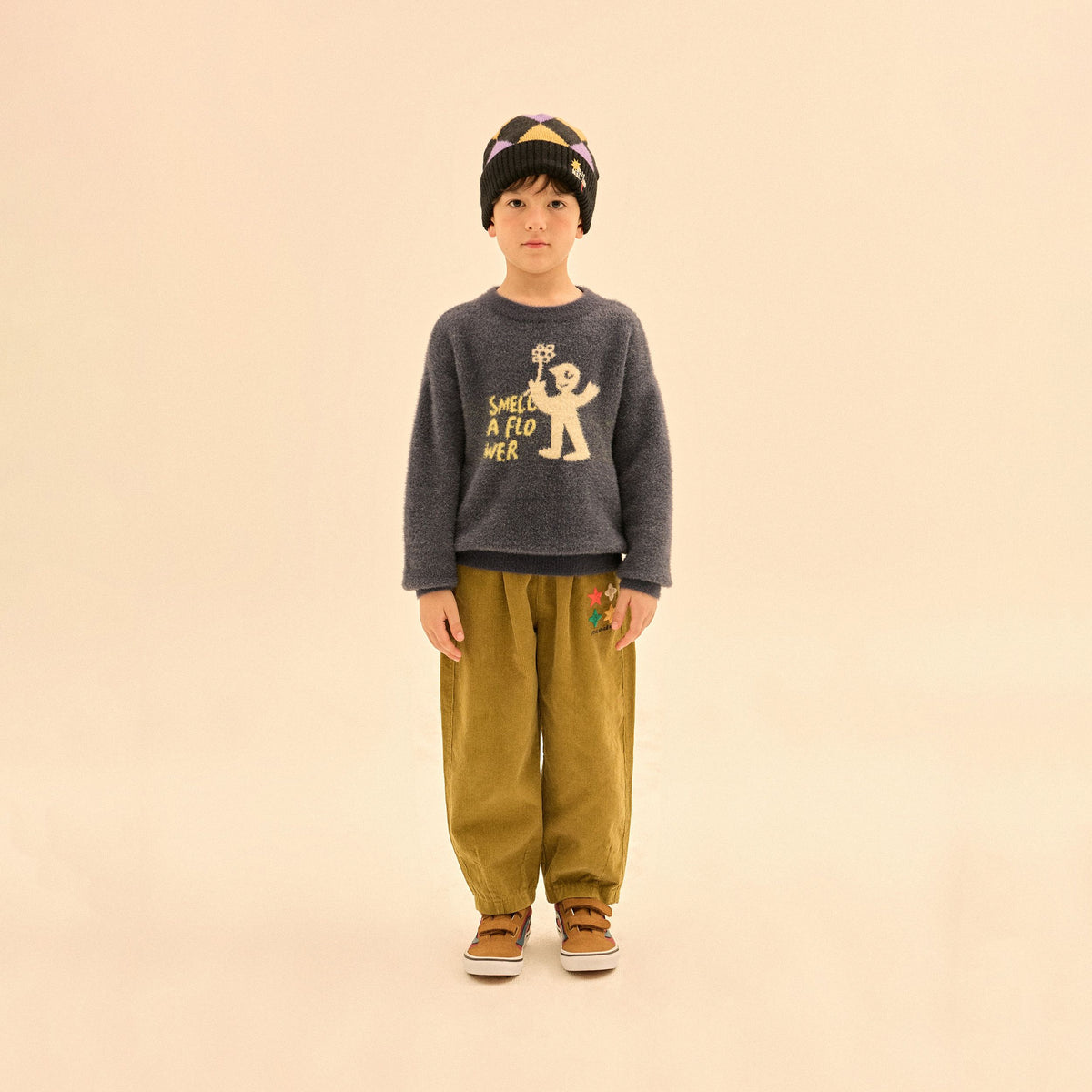 Boys & Girls Navy Jacquard Knit Sweater
