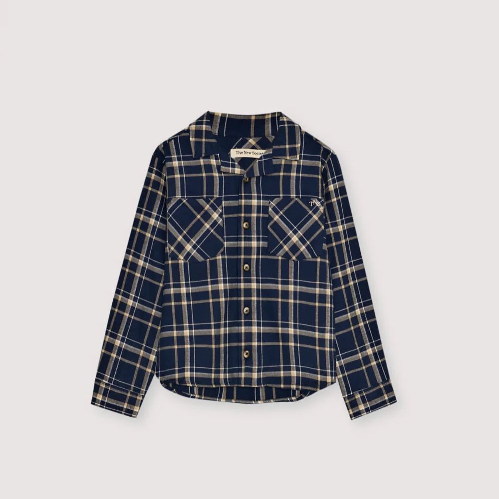 Boys Blue Check Cotton Shirt