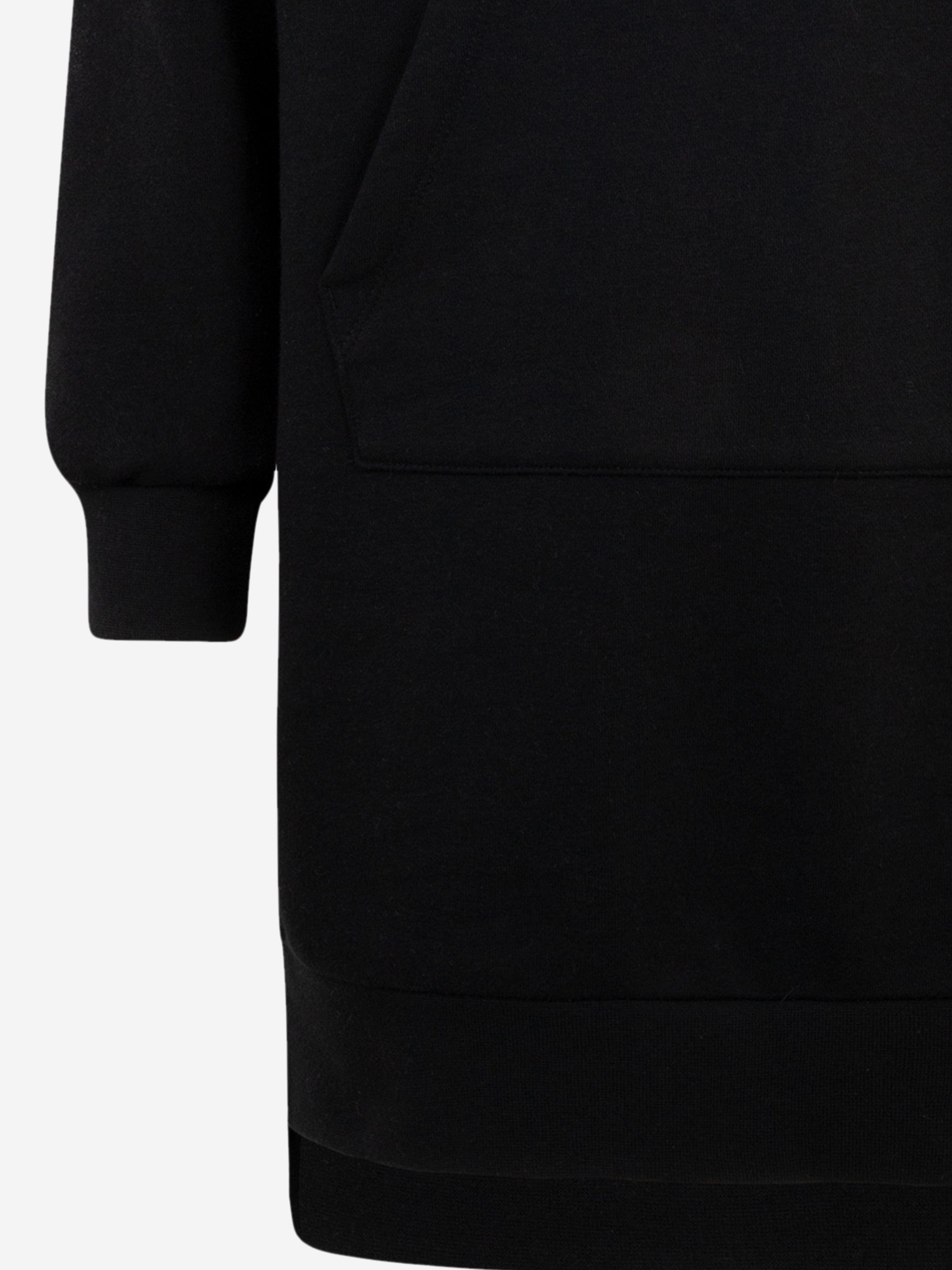 Girls Hooded Sweater Dress in Black