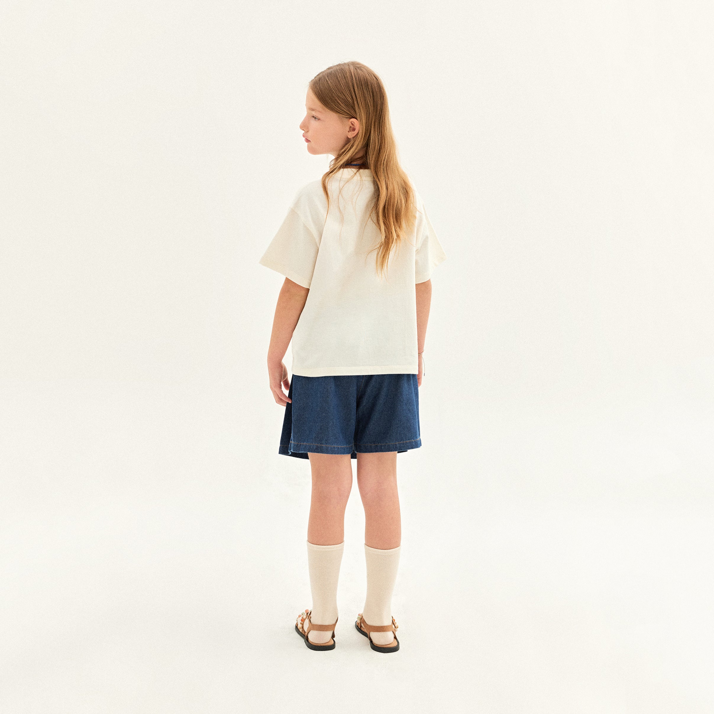 Girls Dark Blue Denim Skirt