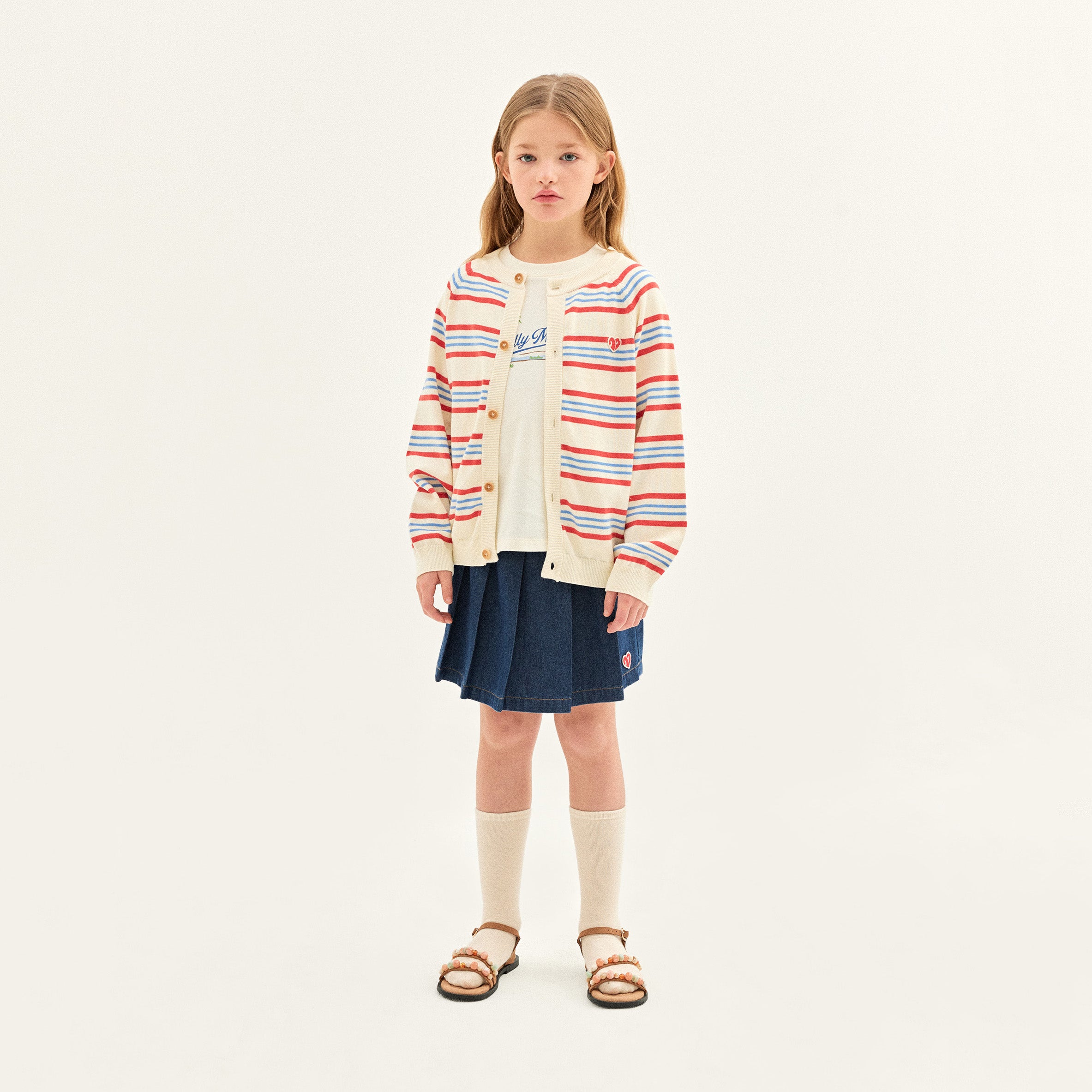 Girls Dark Blue Denim Skirt