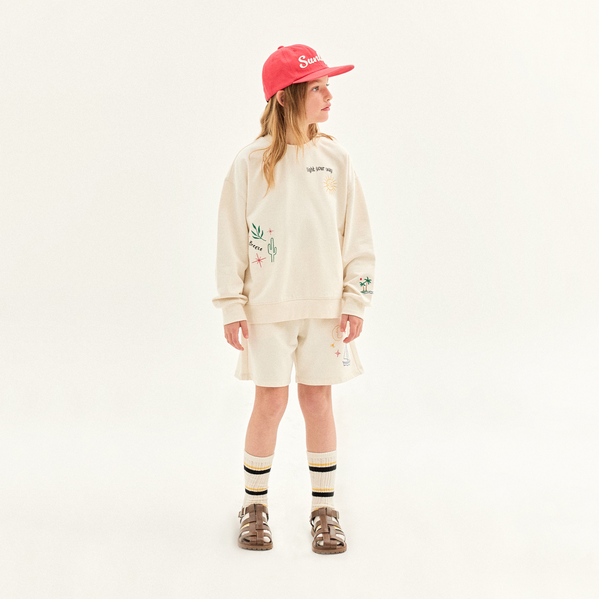 Boys & Girls White Cotton Shorts