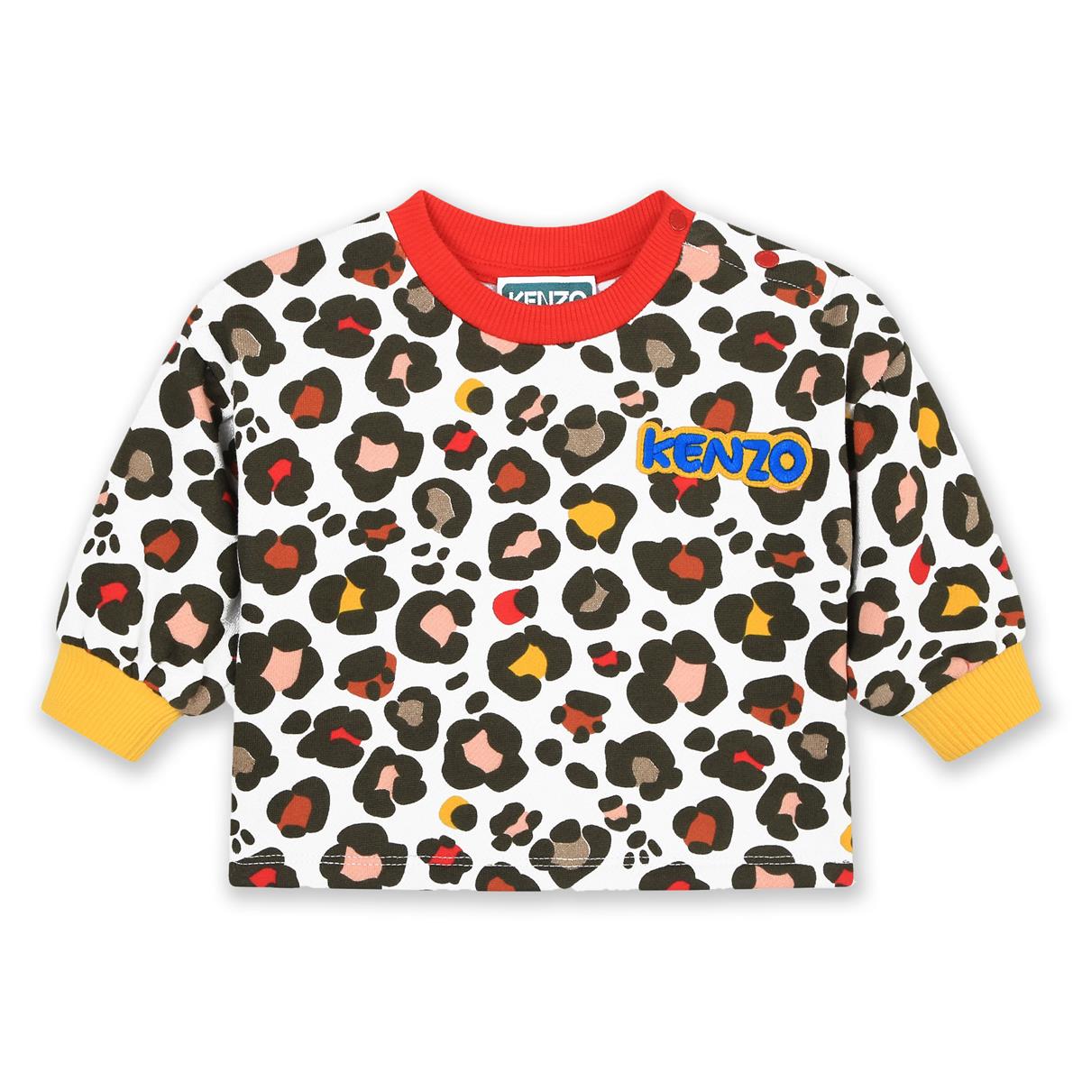 Baby Girls Beige Logo Cotton Sweatshirt