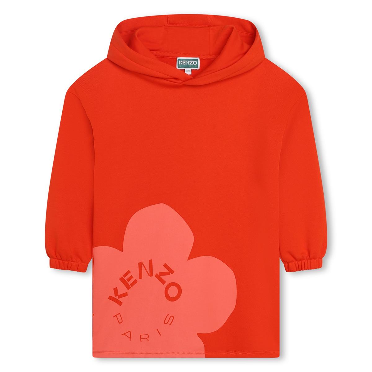 Girls Red Logo Cotton Dress