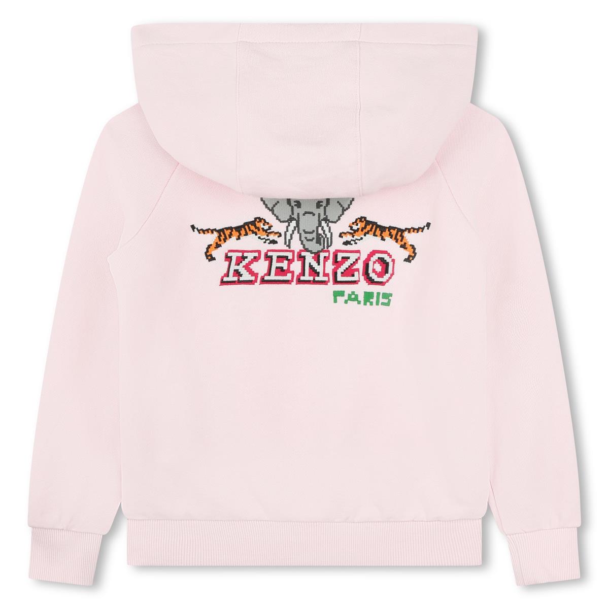 Girls Light Pink Zip-Up Top