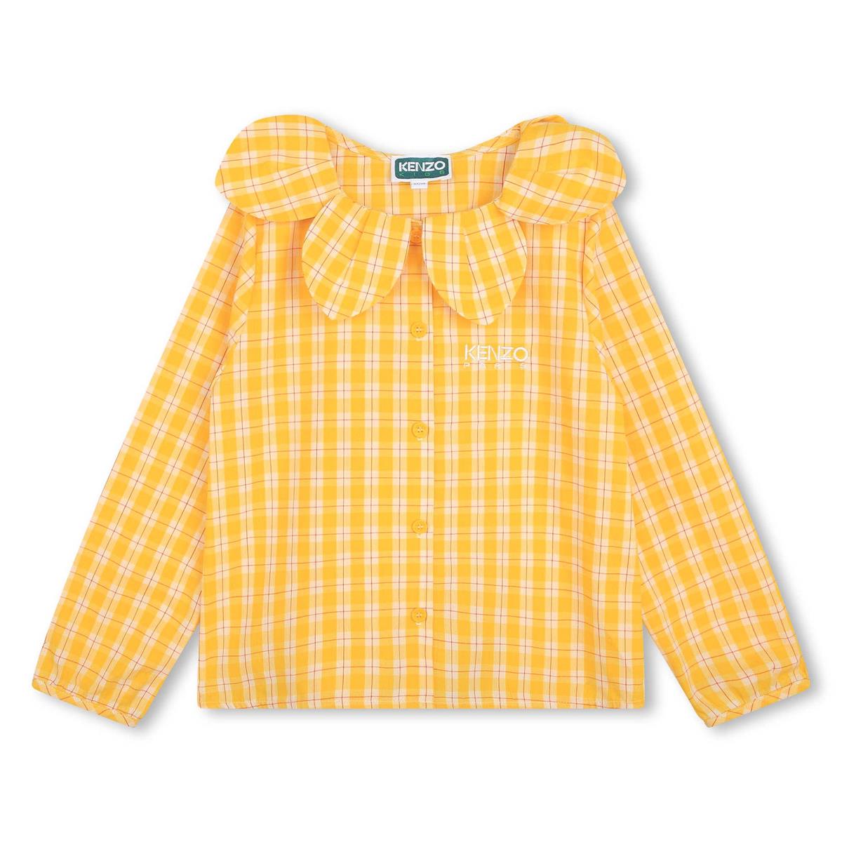 Girls Yellow Check Top
