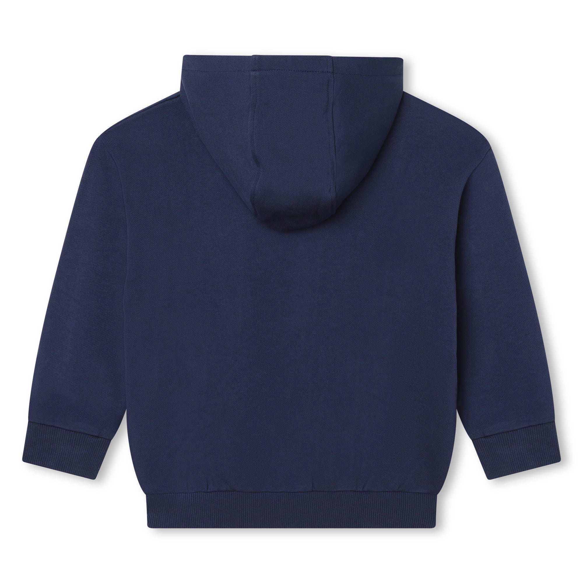 Girls Navy Printed Cotton Sweatshirt
