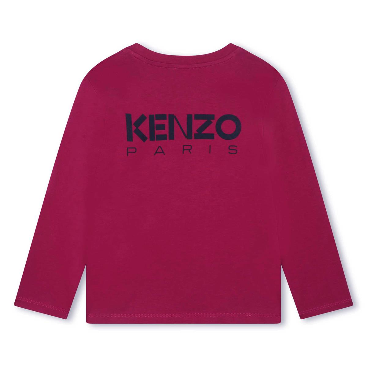 Girls Violet Flower Cotton T-Shirt