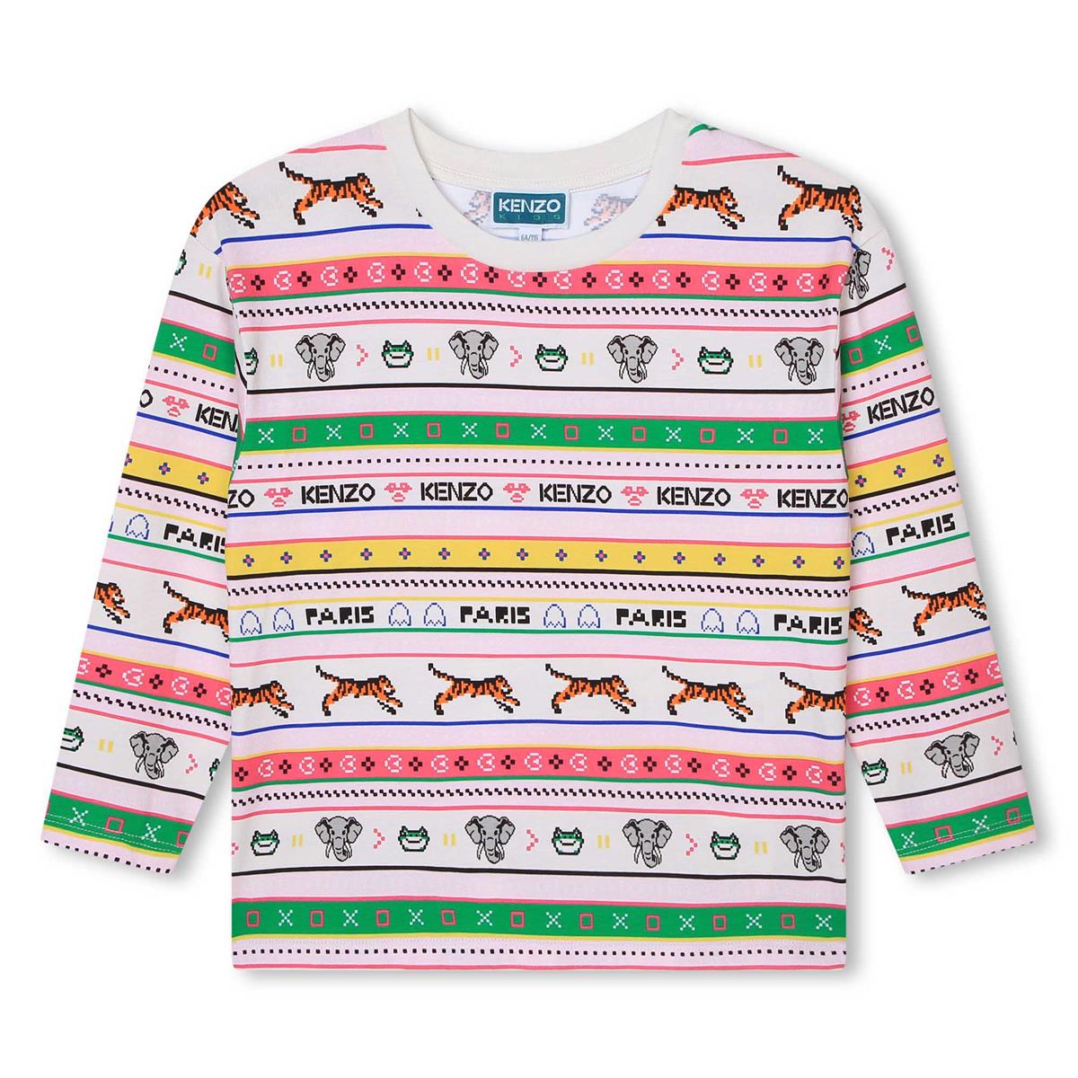 Girls Beige Logo Cotton T-Shirt