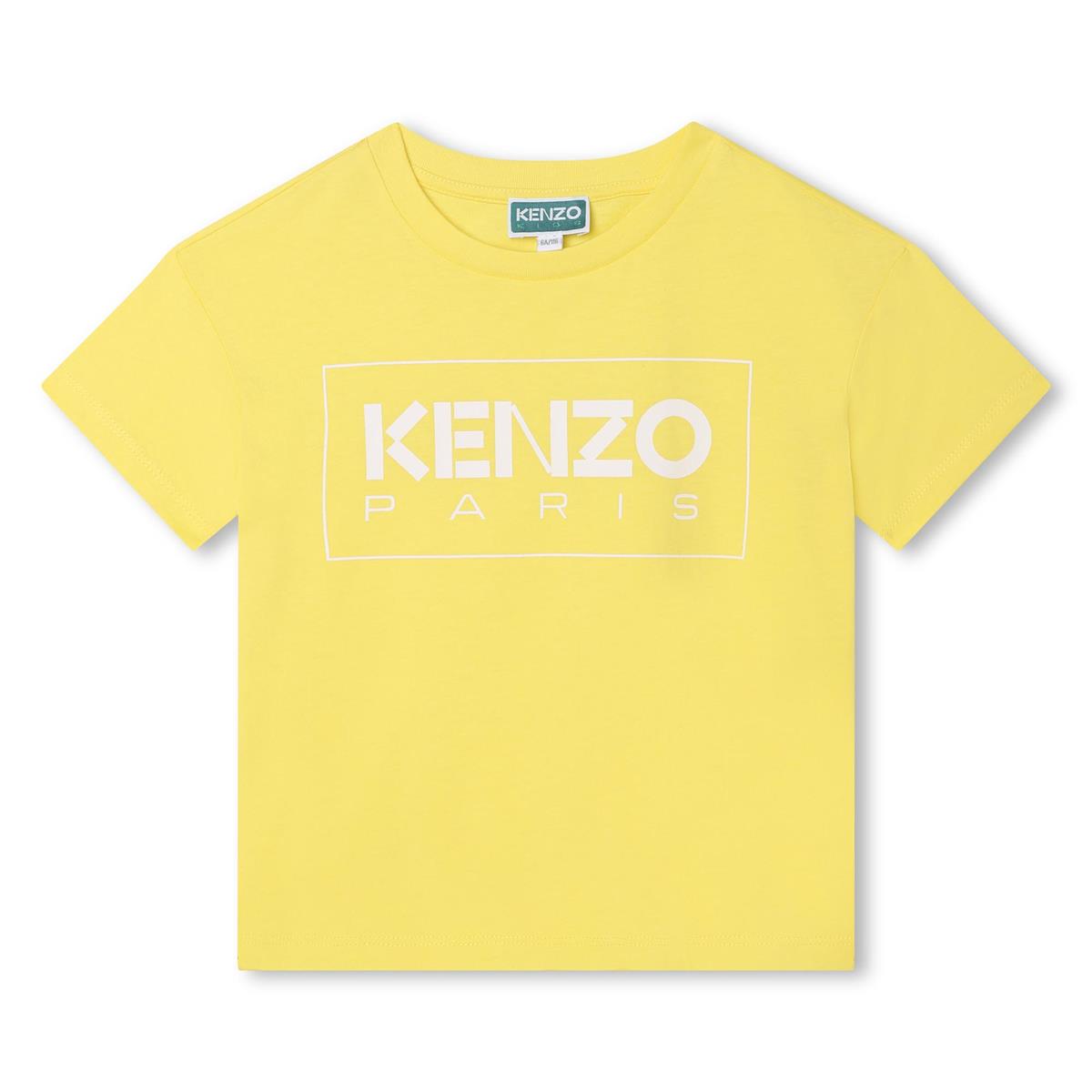 Girls Yellow Logo Cotton T-Shirt