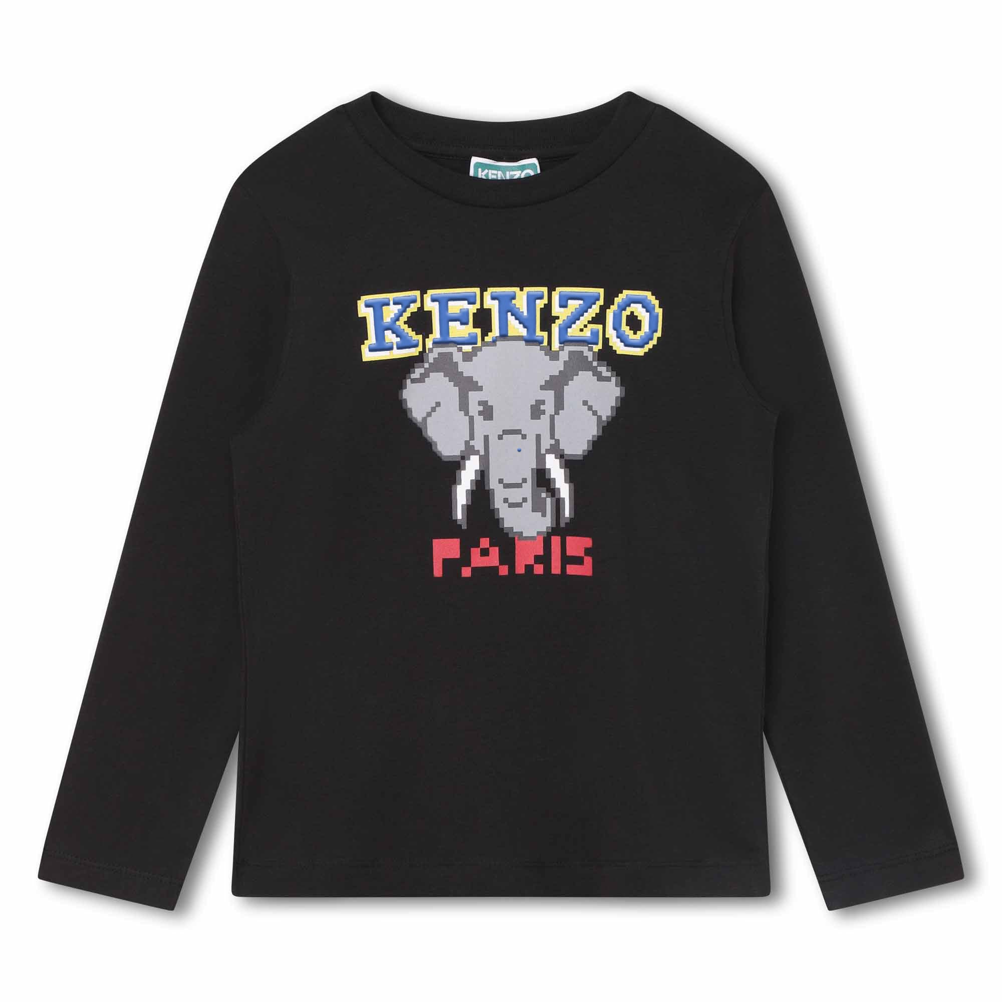 Boys Dark Grey Printed Cotton T-Shirt