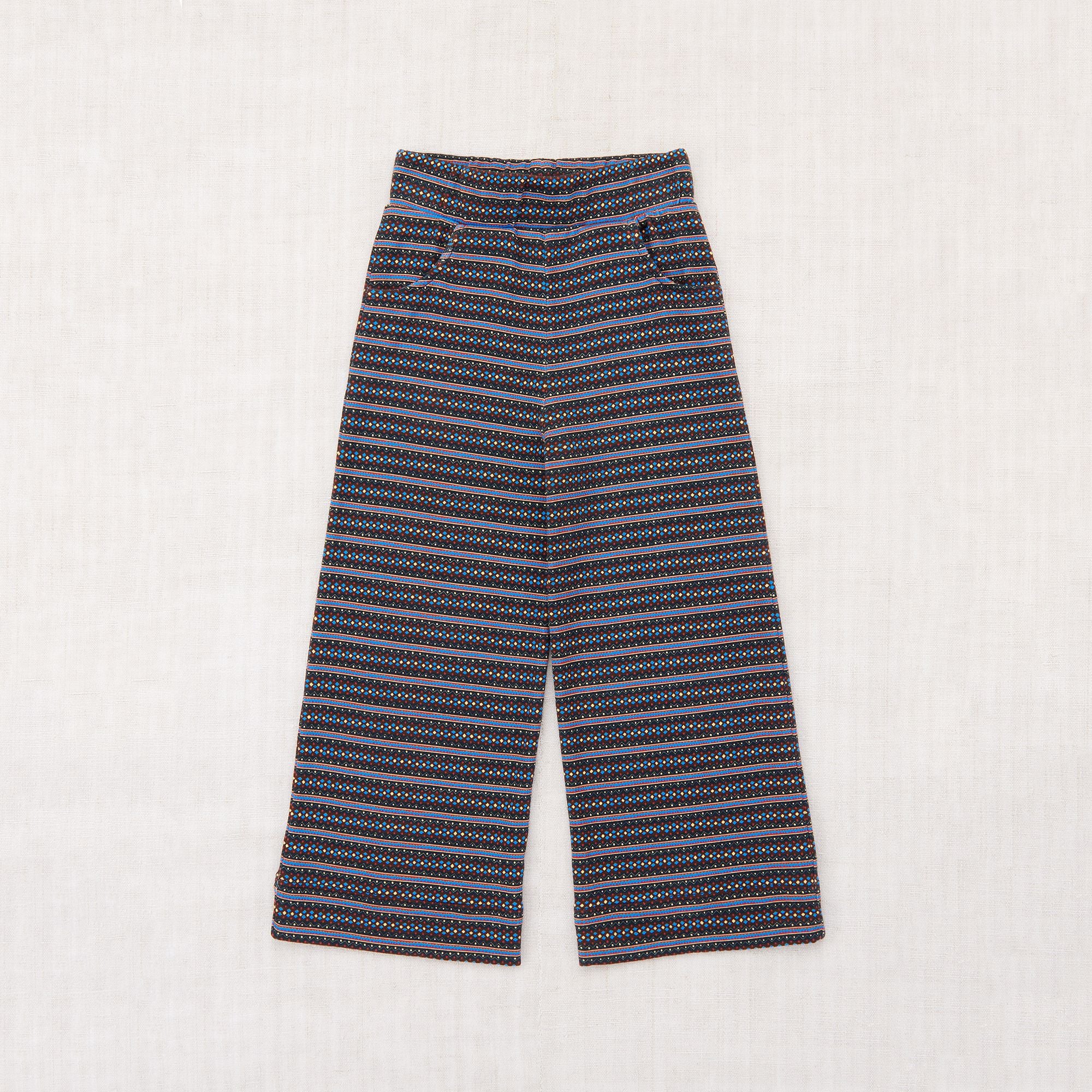 Boys & Girls Brown Stripes Cotton Trousers