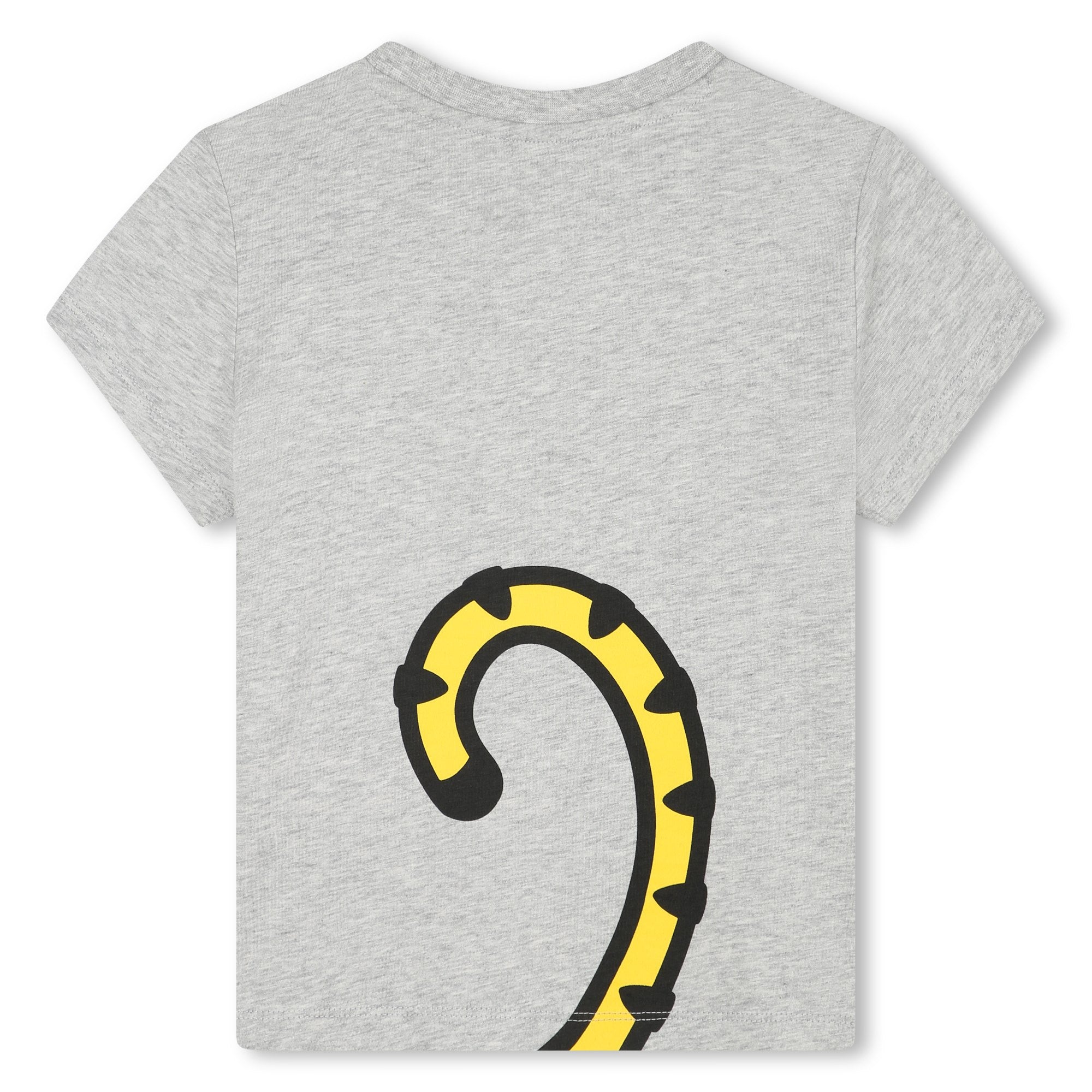 Girls Grey Printed Cotton T-Shirt