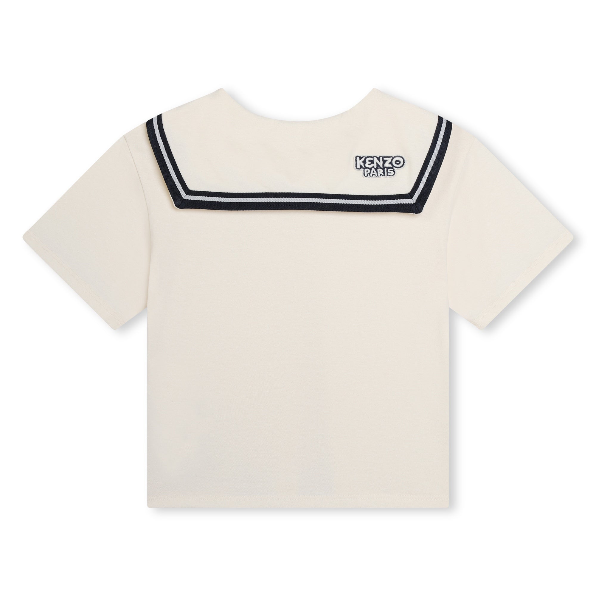 Girls White Cotton T-Shirt