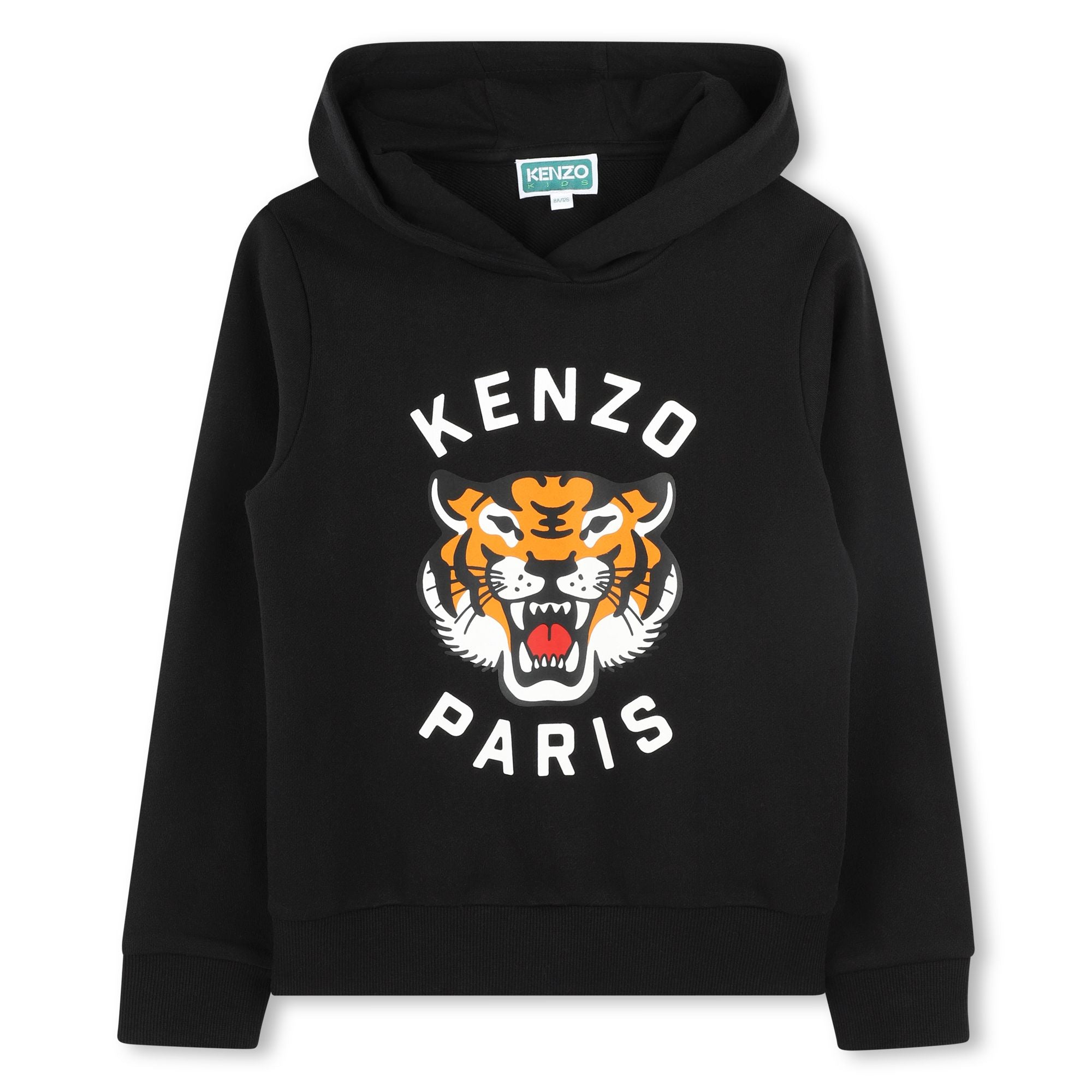 Boys Black Print Logo Cotton Sweatshirt