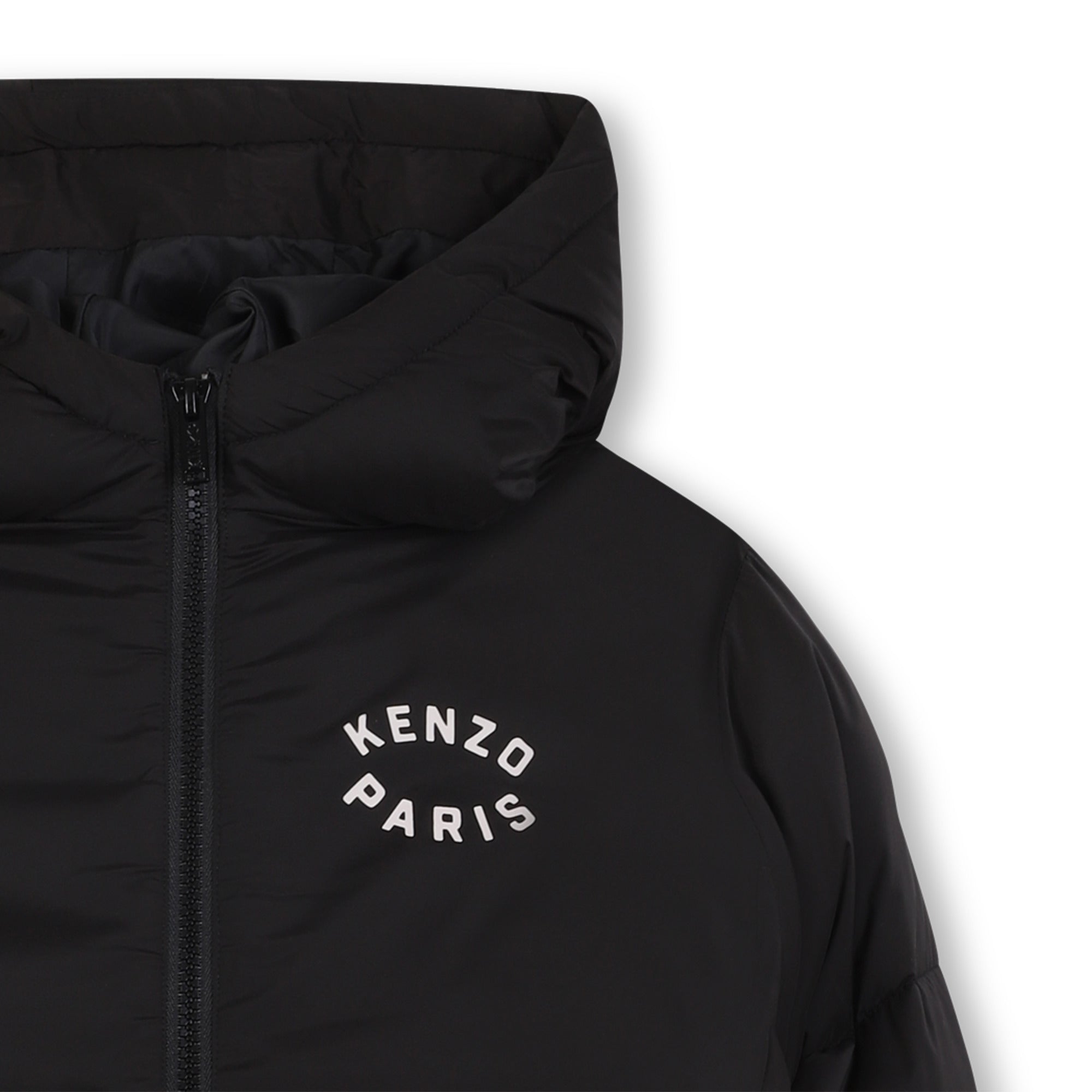 Boys & Girls Grey Black Padded Jacket