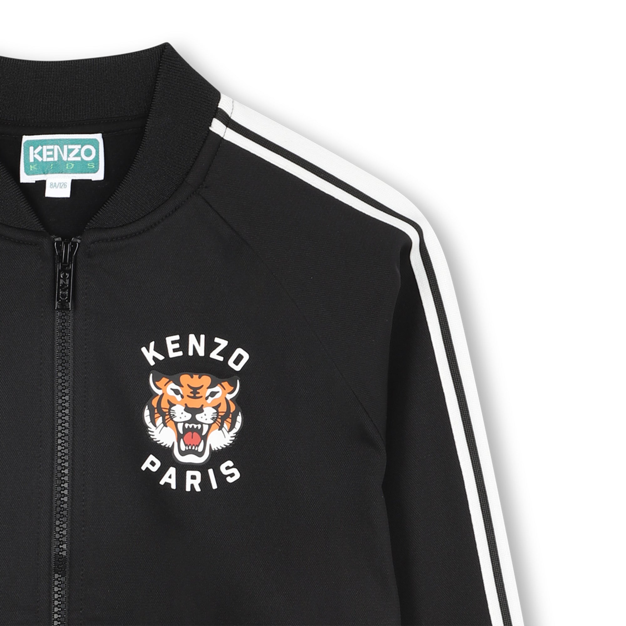 Boys & Girls Grey Black Zip-Up Top