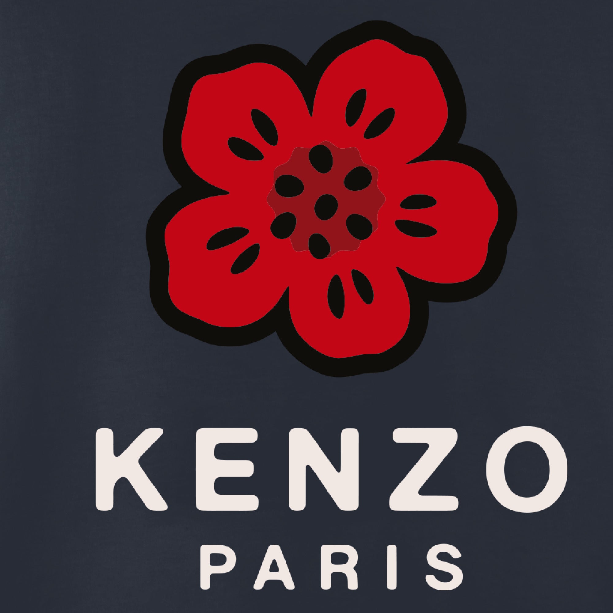 Boys & Girls Dark Blue Flower Cotton T-Shirt