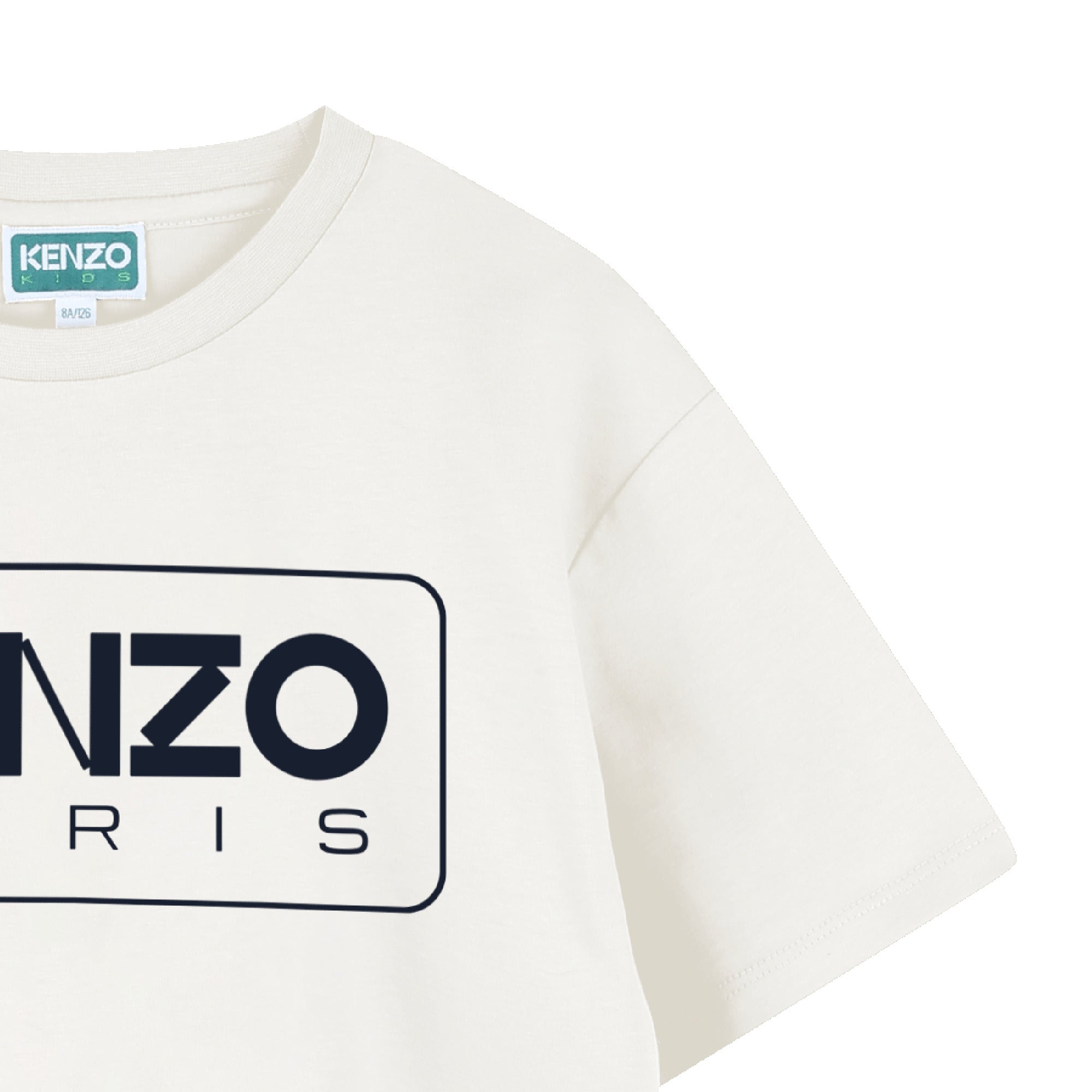 Boys & Girls White Logo Cotton T-Shirt
