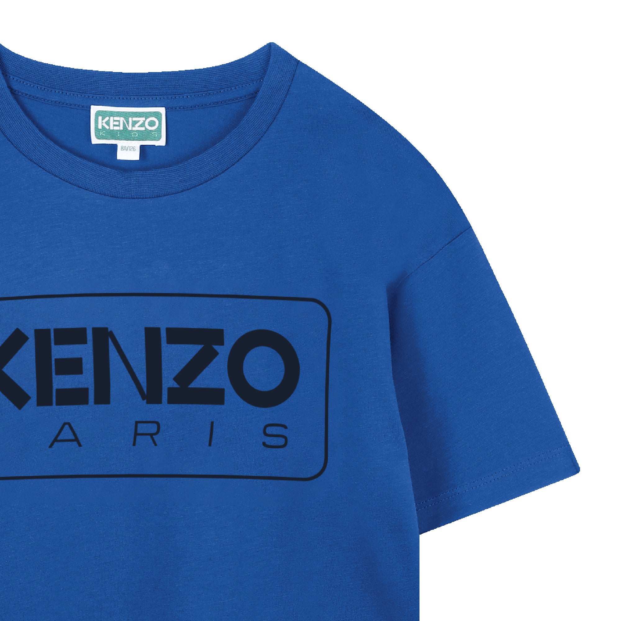 Boys & Girls Blue Logo Cotton T-Shirt