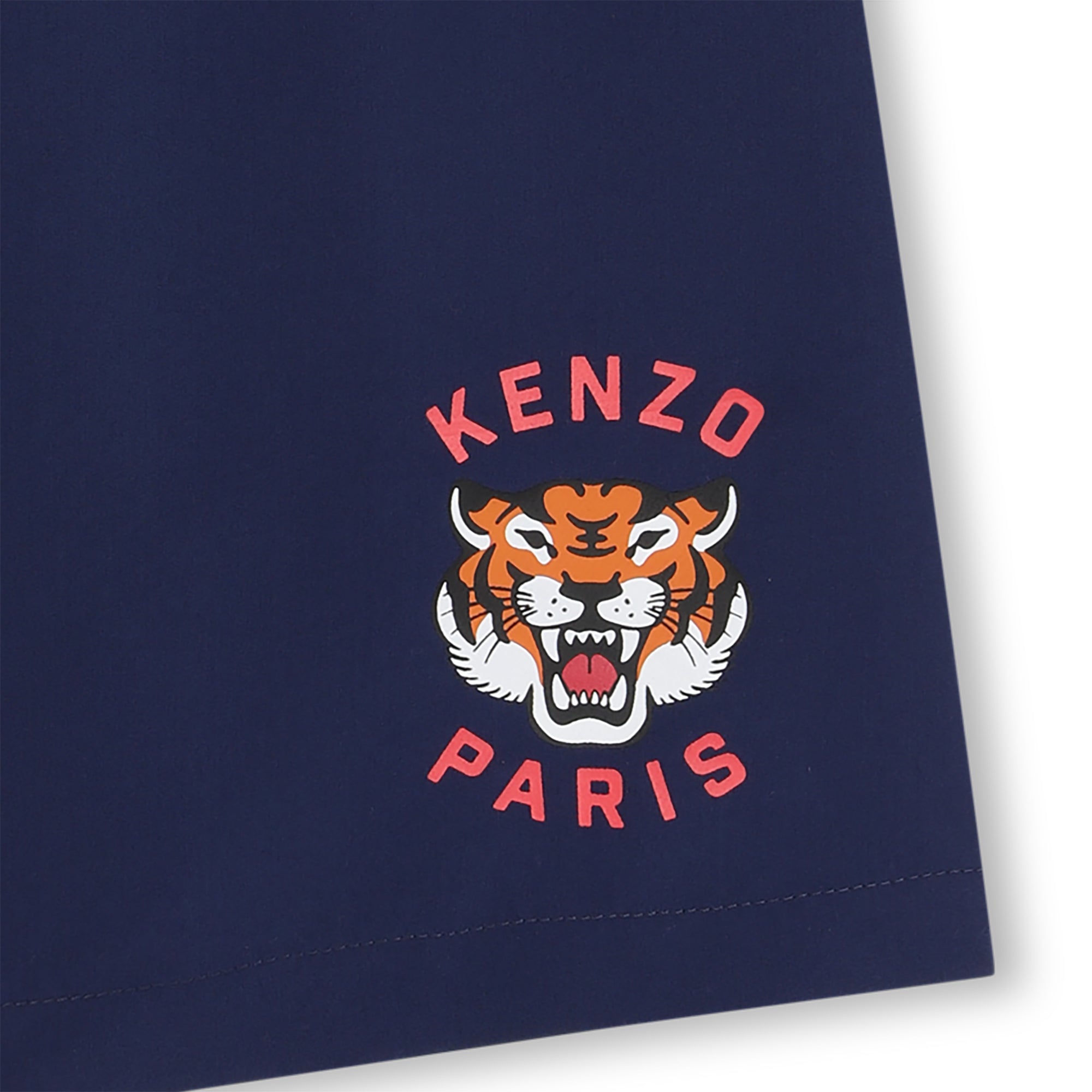 Boys Blue Tiger Printed Swim Shorts