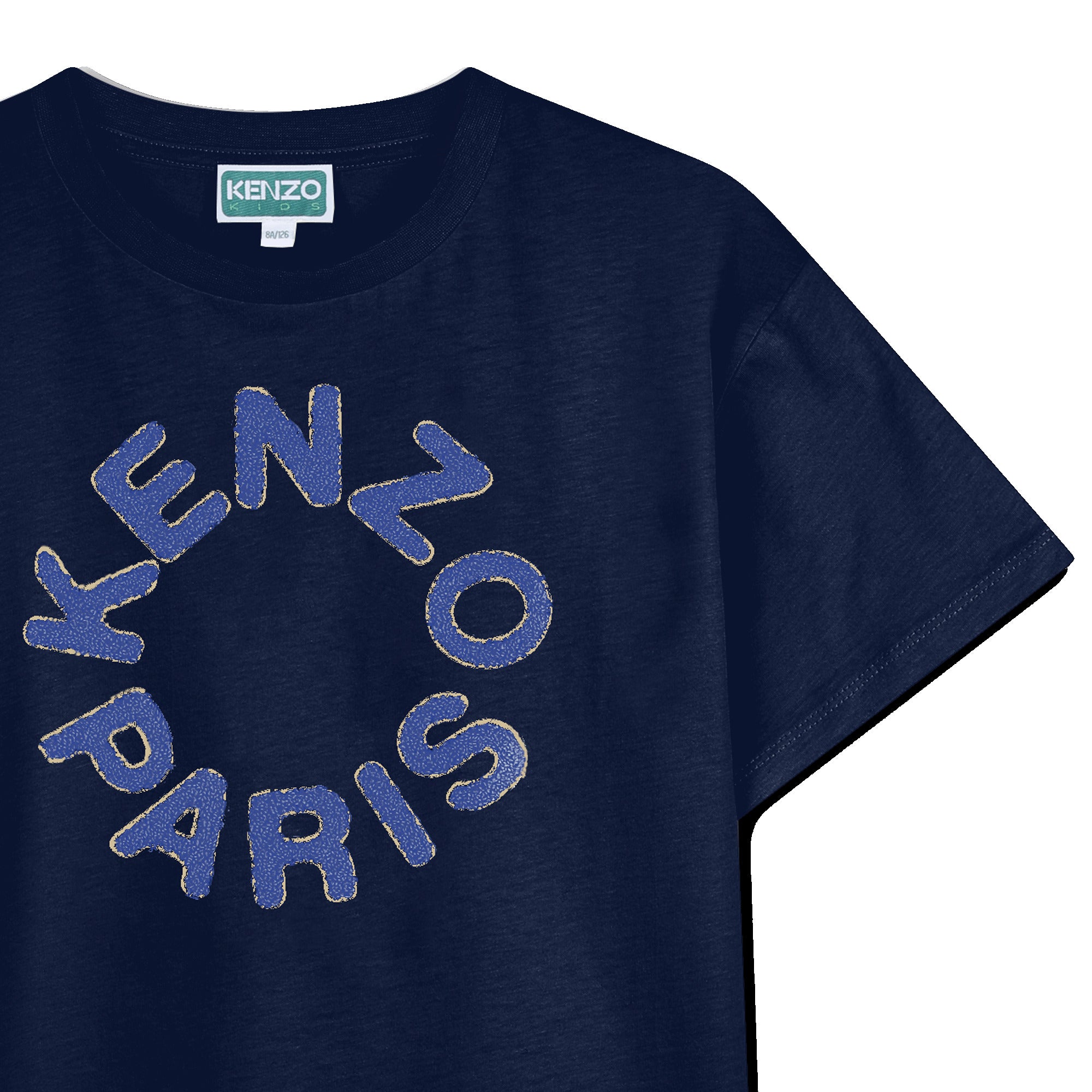 Boys & Girls Blue Logo Cotton T-Shirt