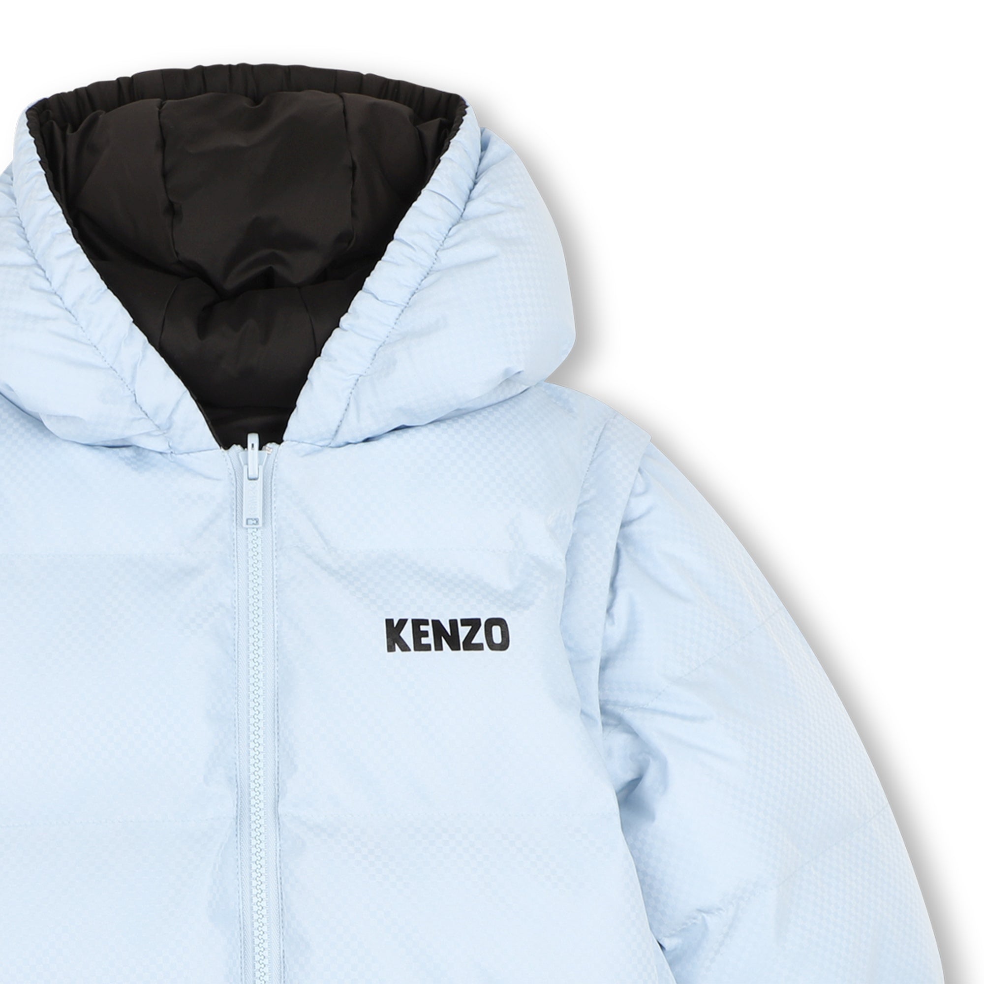 Boys Light Blue Reversible 2-in-1 Padded Jacket