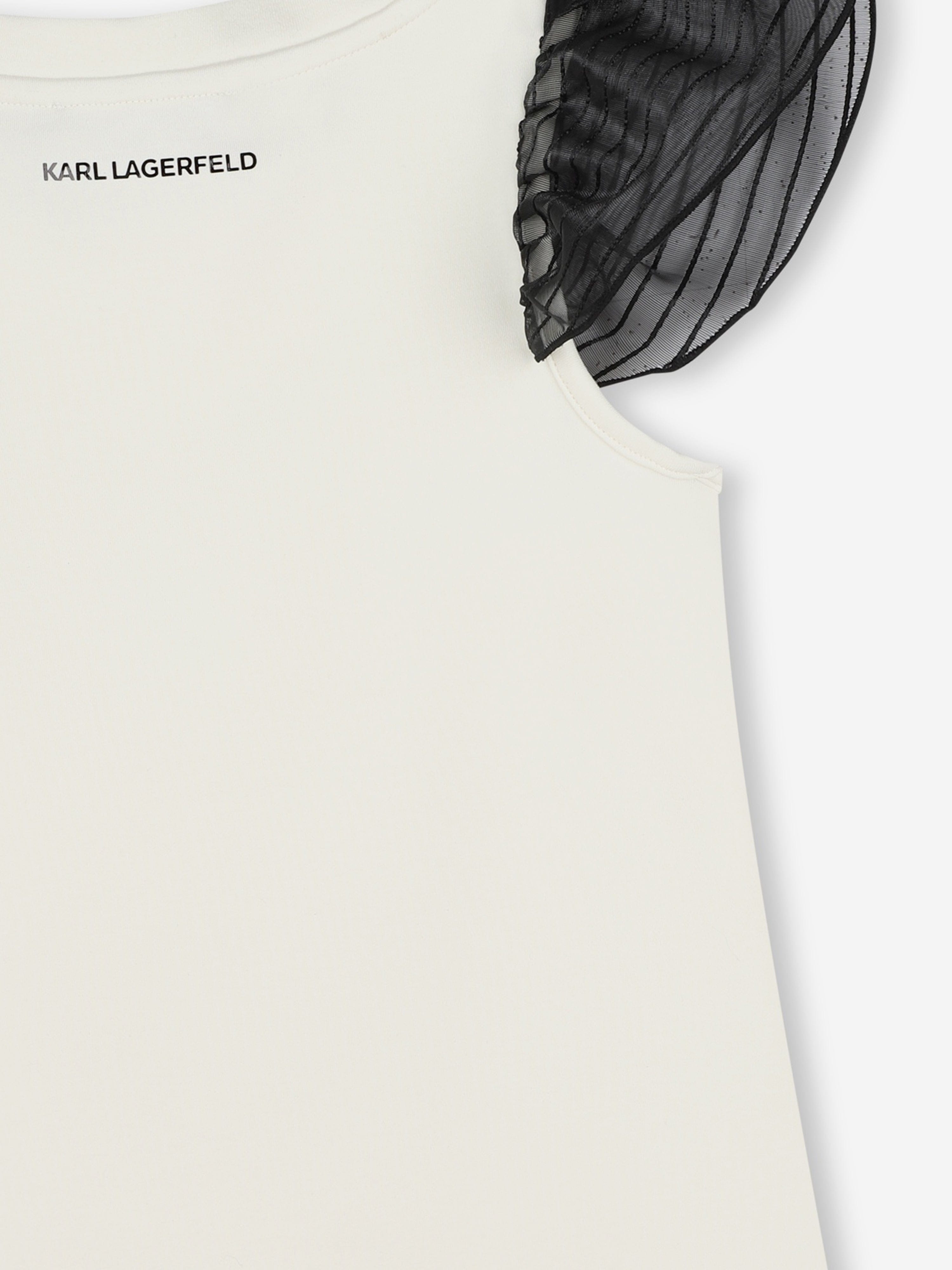 Karl Lagerfeld Girls Logo Print Milano T-Shirt in Multicolour