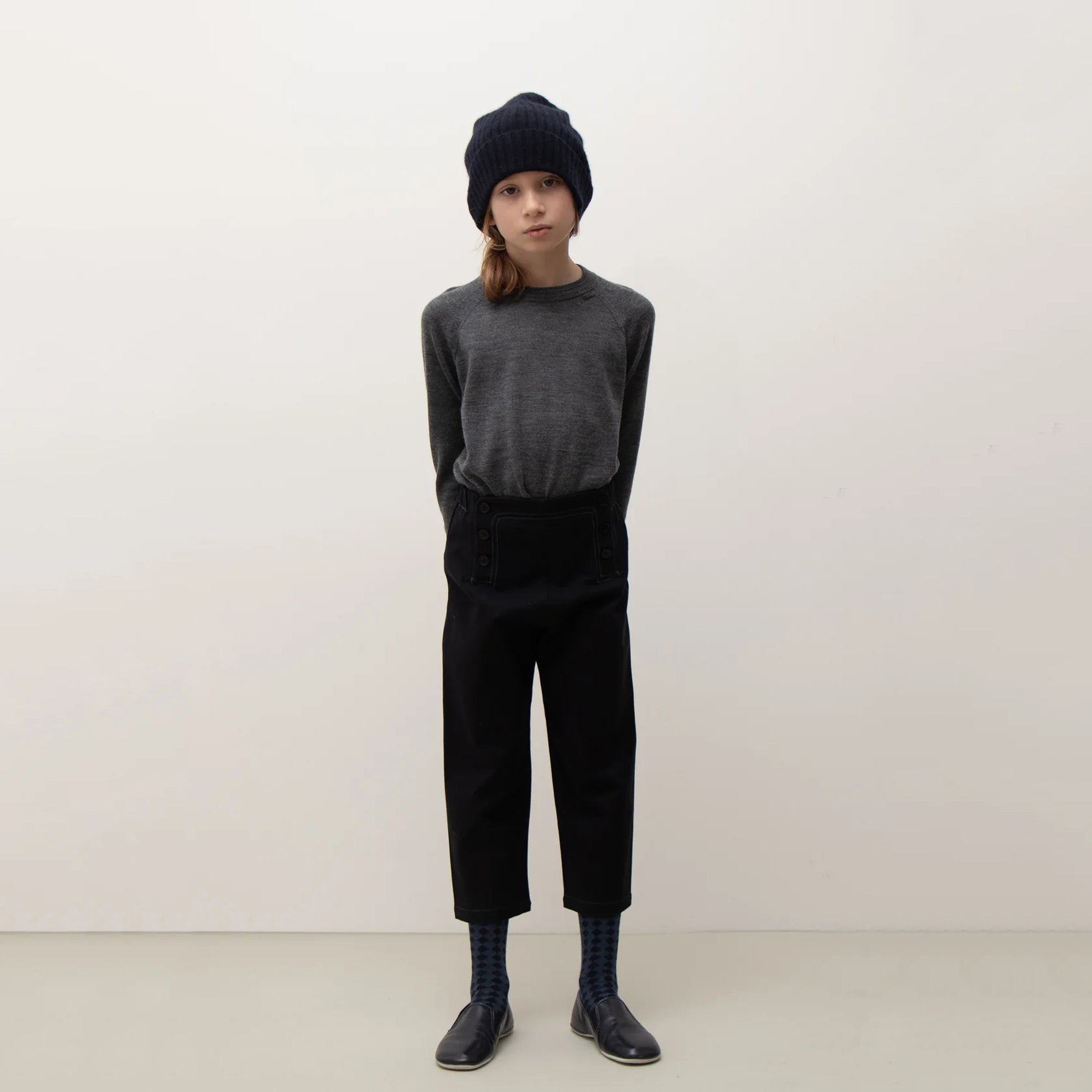 Boys & Girls Dark Grey Wool Sweater