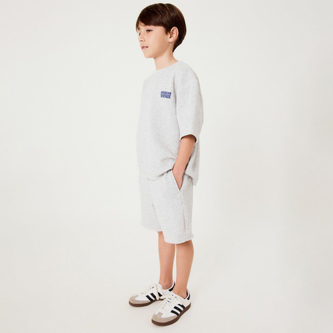 Boys & Girls Grey Logo Shorts