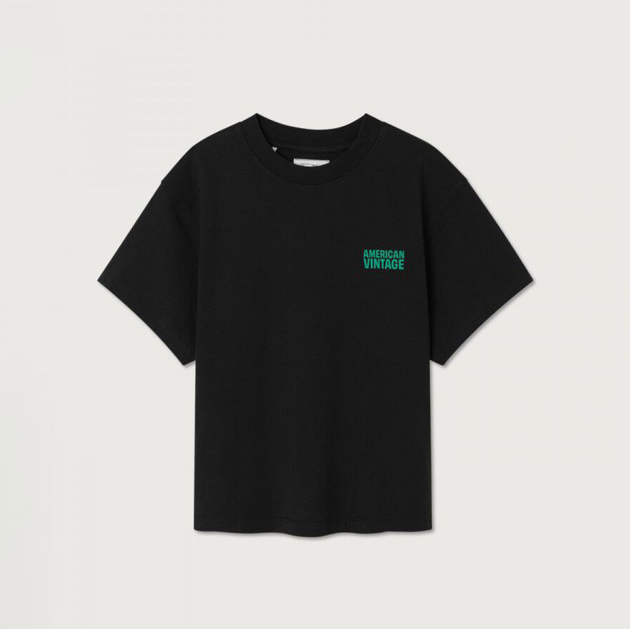 Boys & Girls Black Cotton T-Shirt