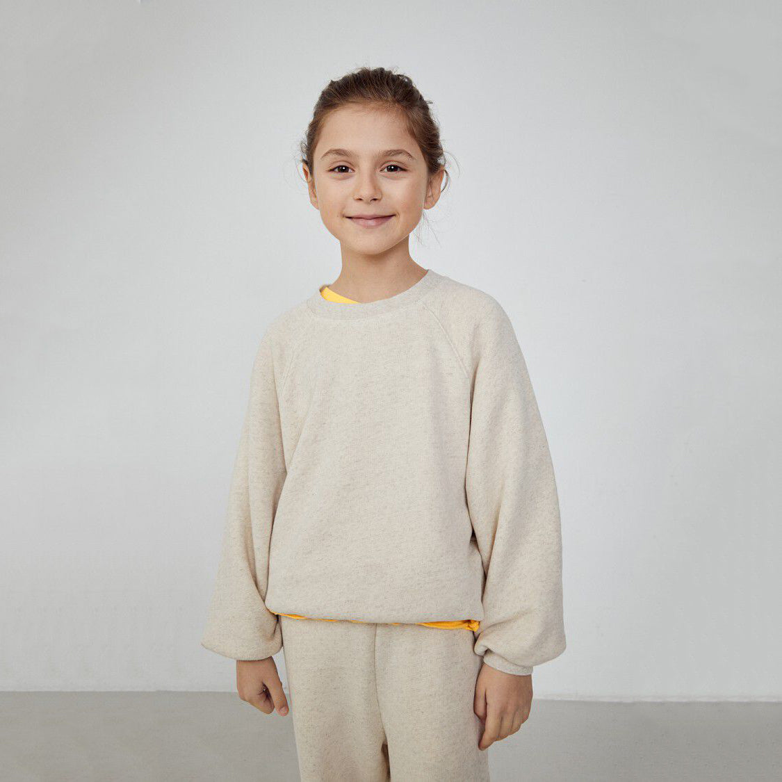 Boys & Girls Beige Cotton Sweatshirt