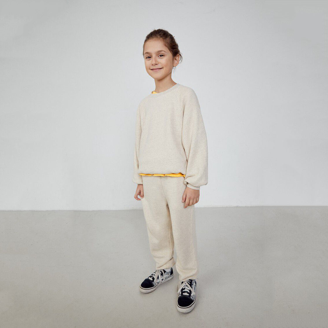 Boys & Girls Beige Cotton Sweatshirt