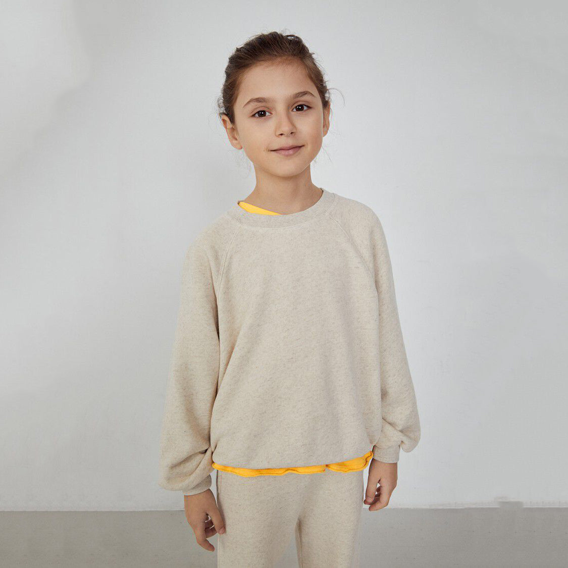Boys & Girls Beige Cotton Sweatshirt
