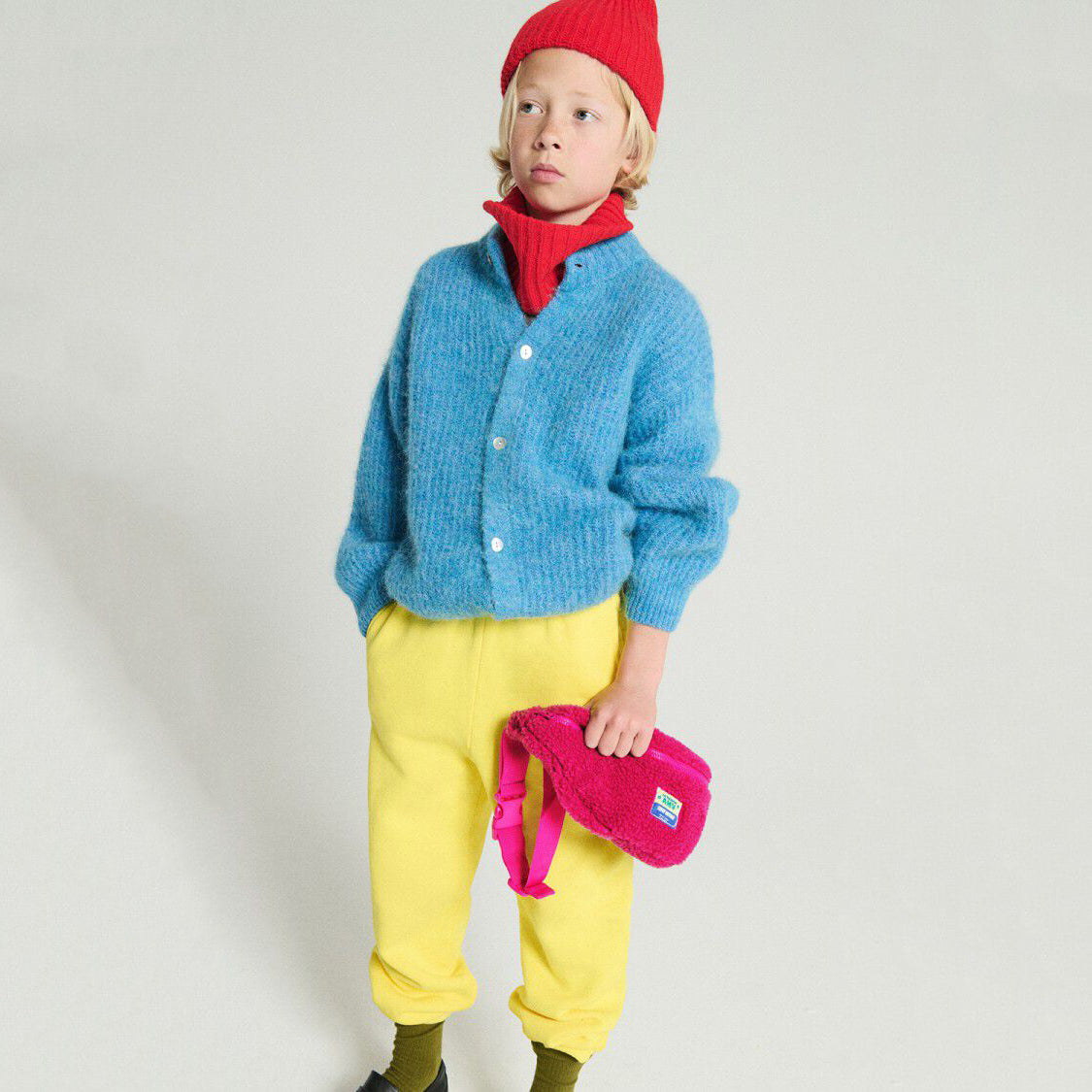 Boys & Girls Yellow Cotton Trousers