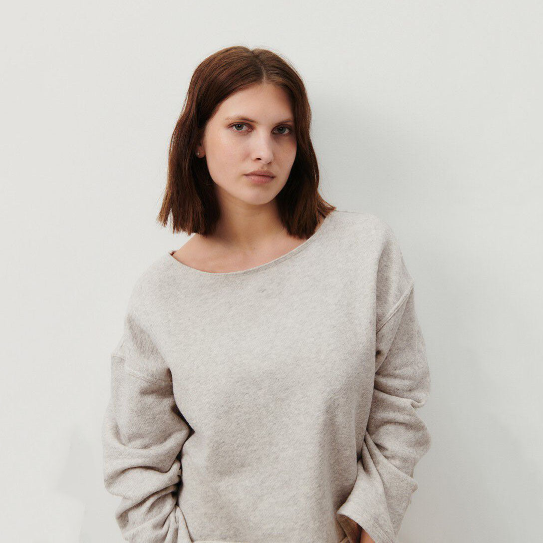 Women Light Grey Cotton Sweatshirt