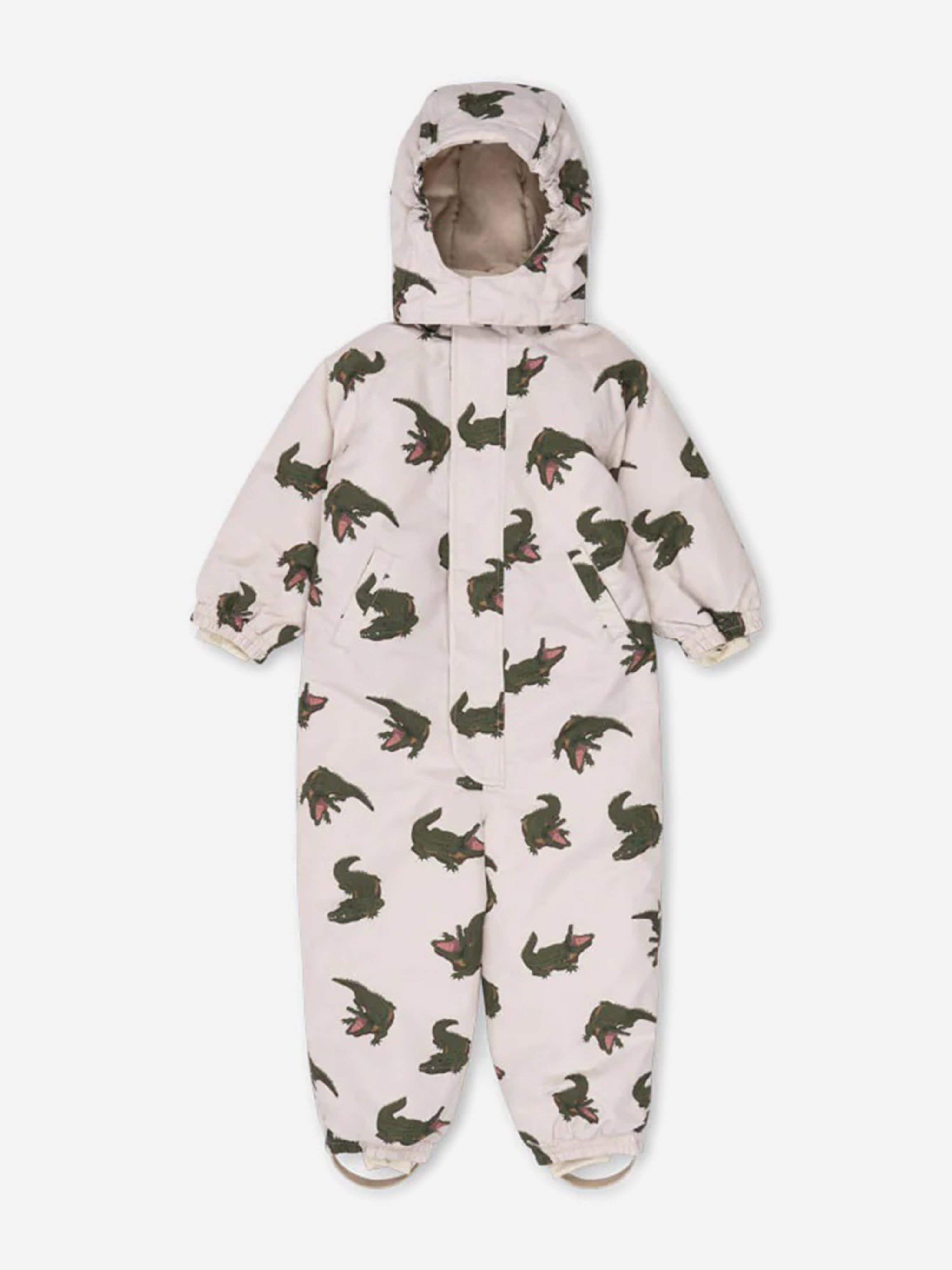 Konges Sløjd Kids Crocodile Nohr Snowsuit in Ivory