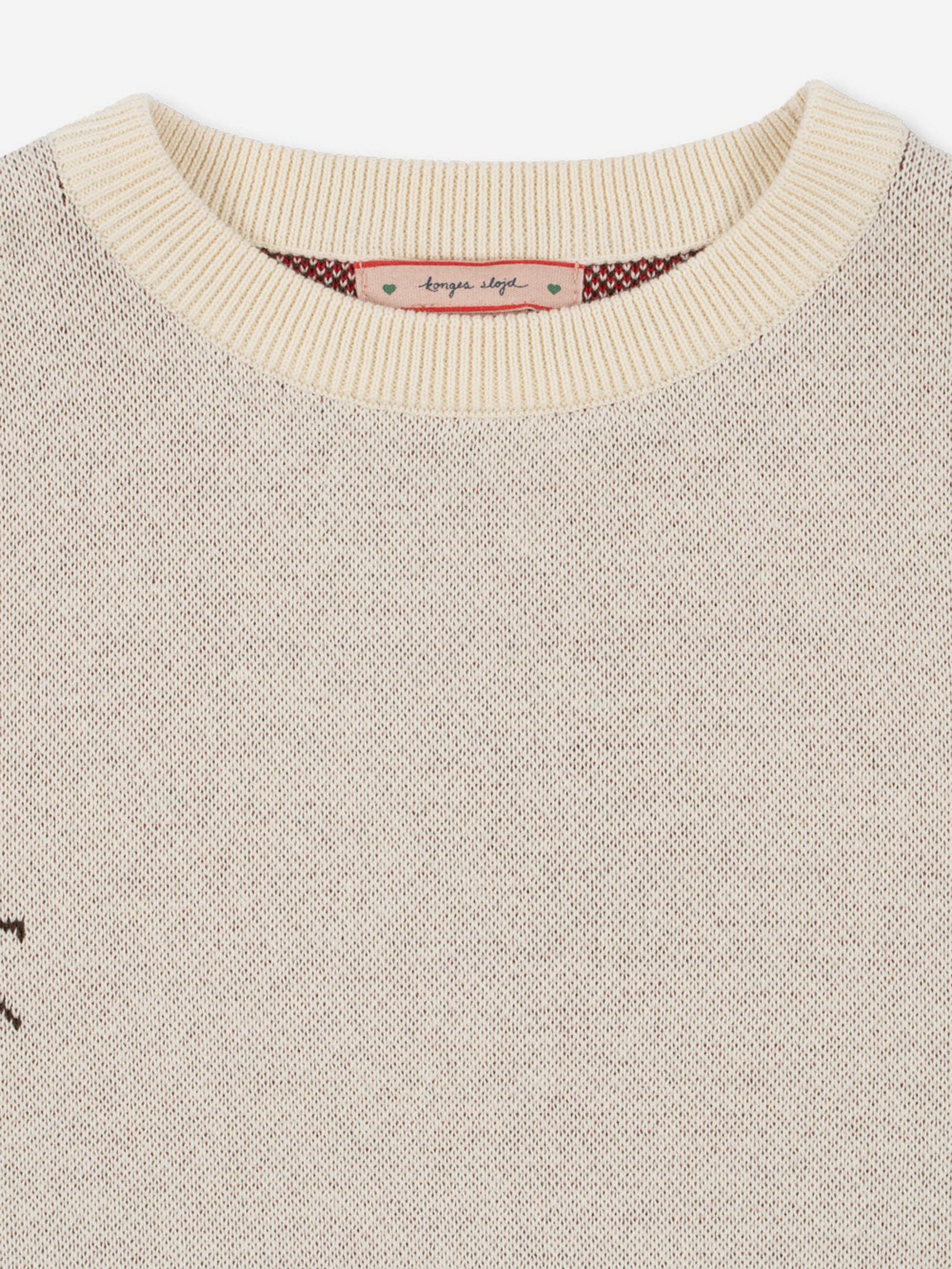 Girls Lapis Ladybug Knit Jumper in Ivory