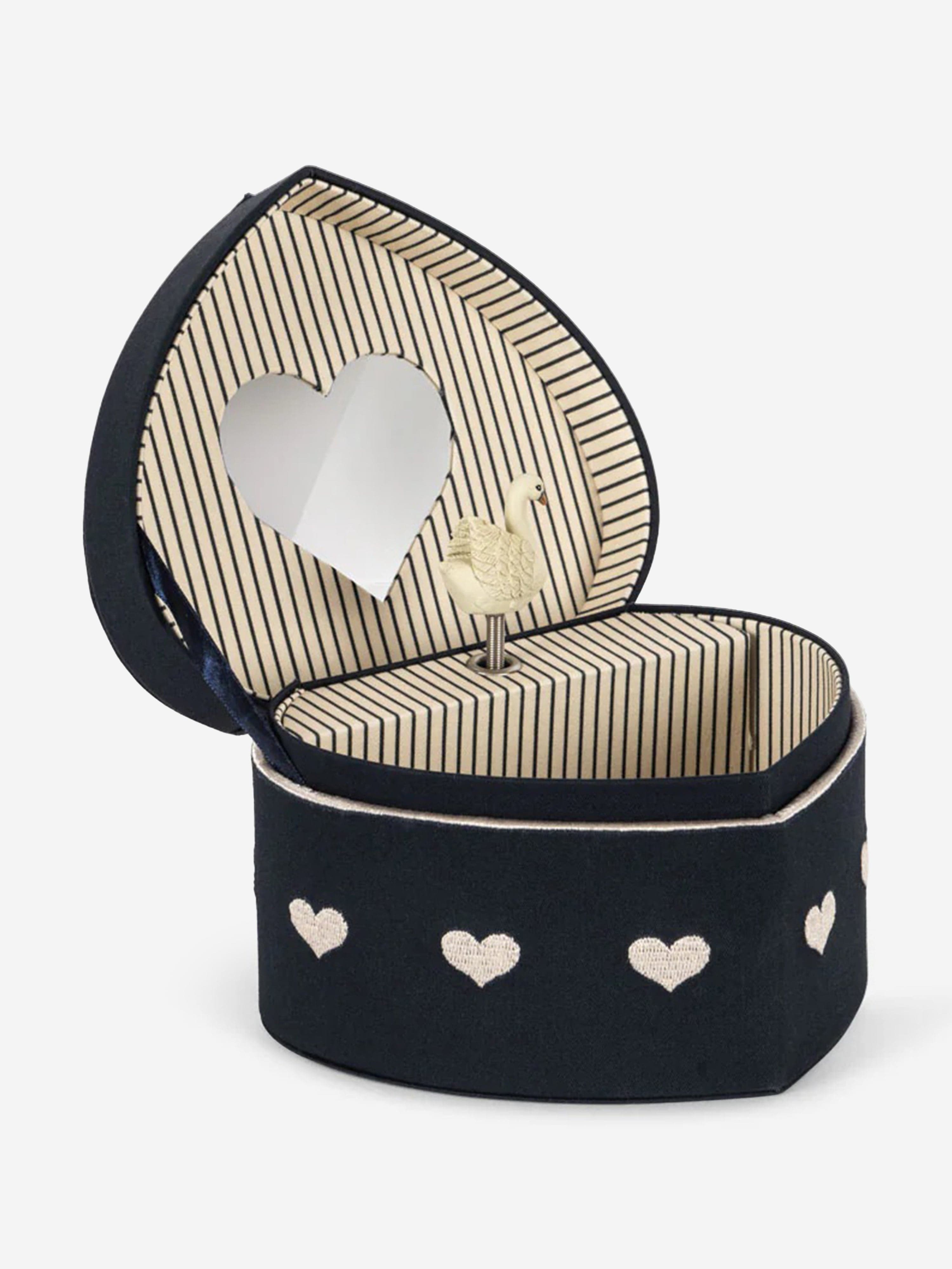 Baby Swan Treasure Box in Navy