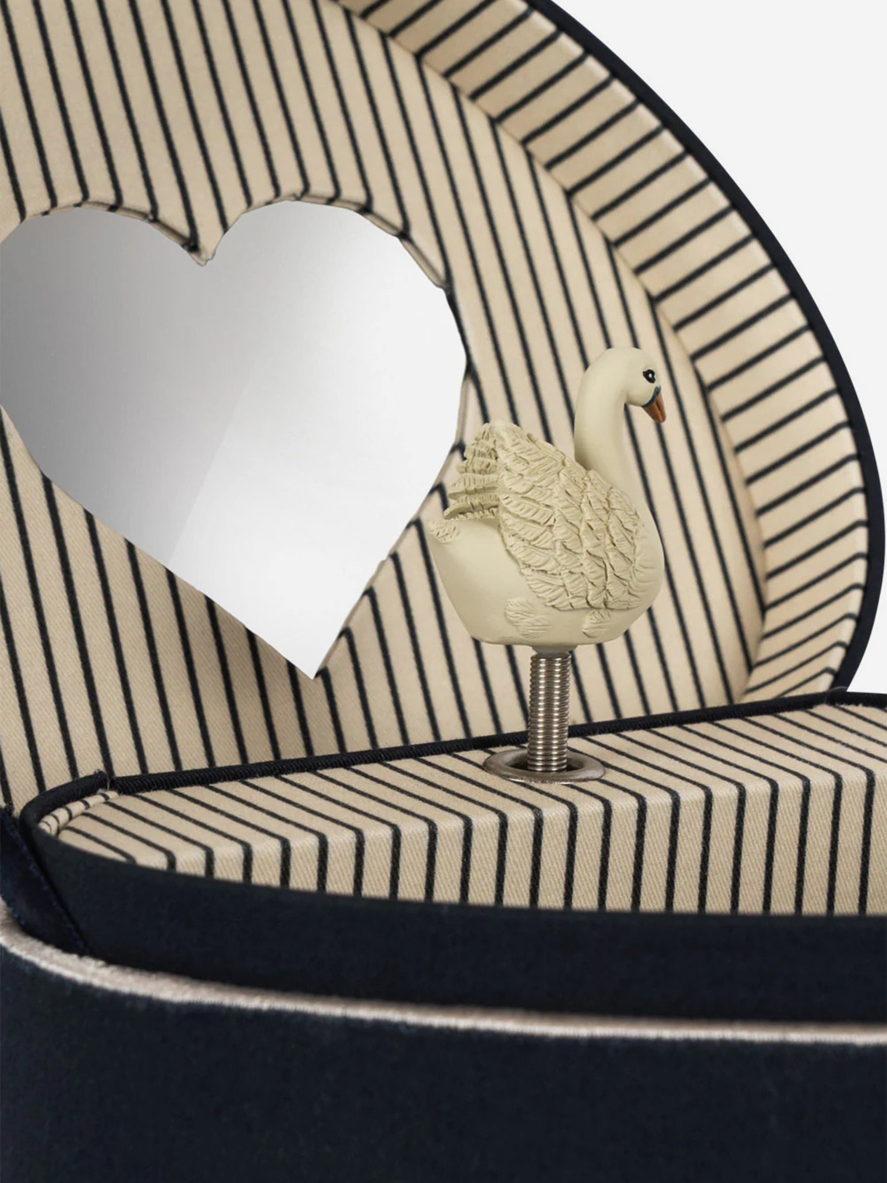 Baby Swan Treasure Box in Navy