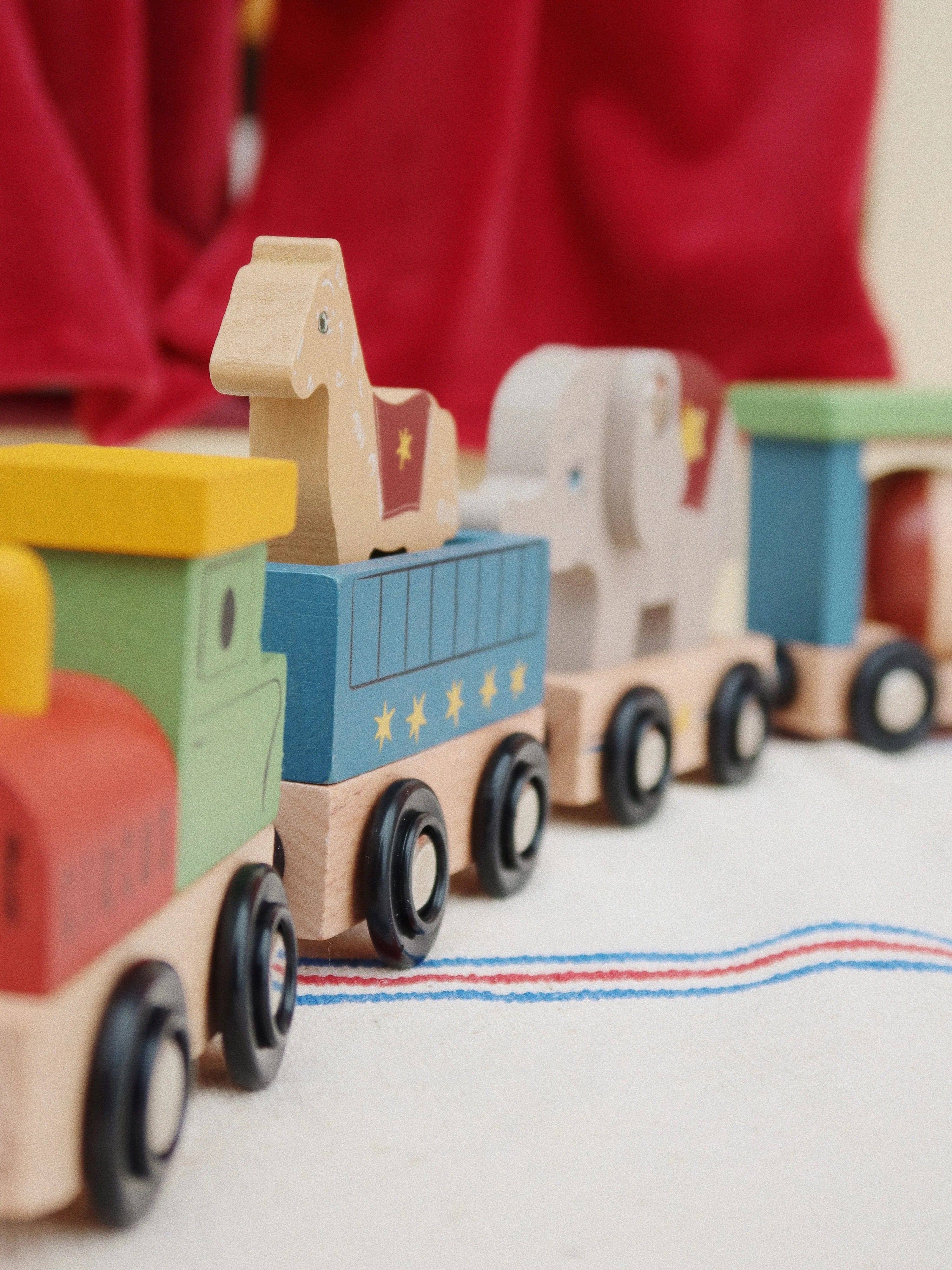 Baby Wooden Animal Train Toy