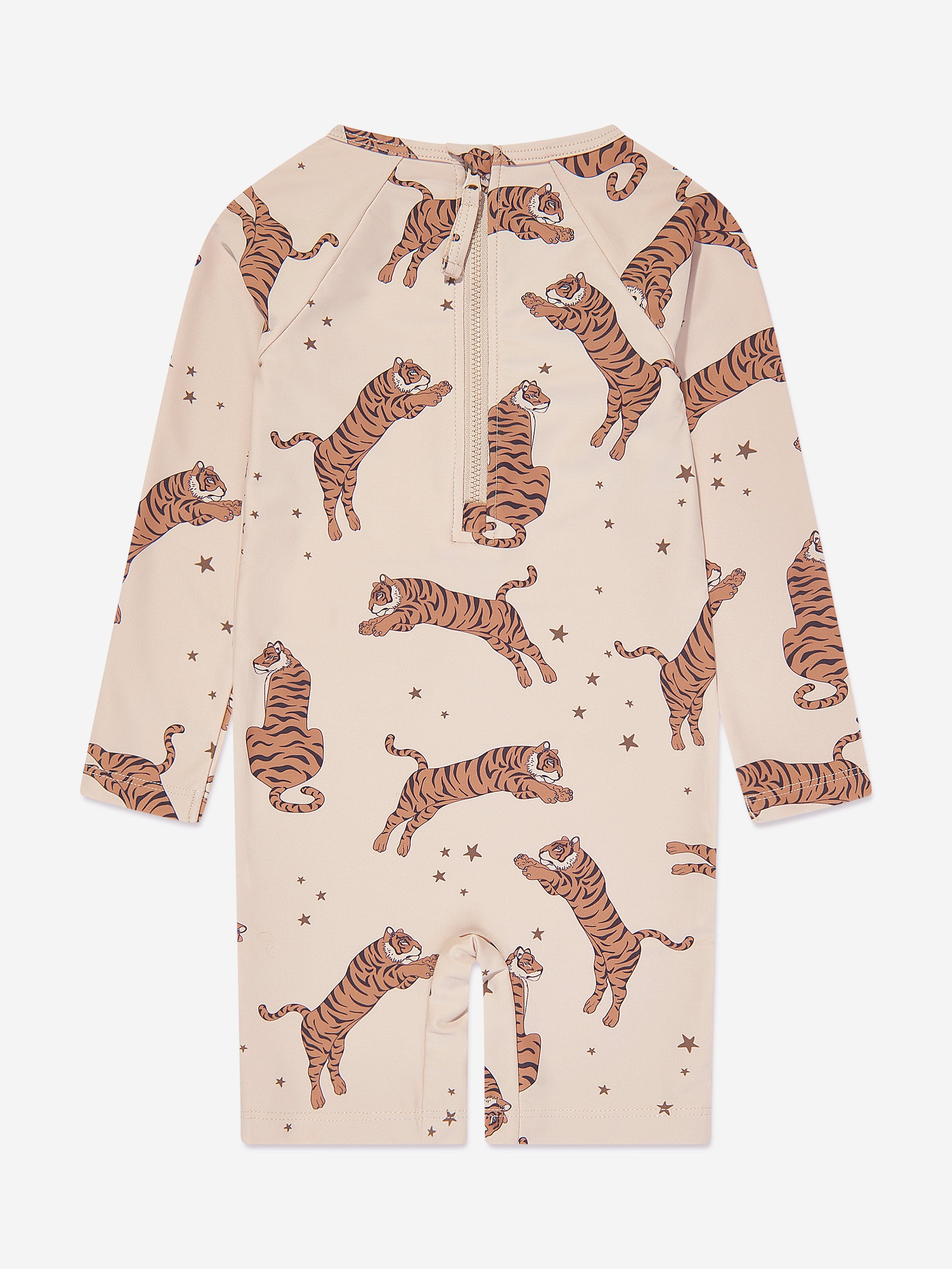 Konges Sløjd Kids Aster Tiger Onesie in Beige